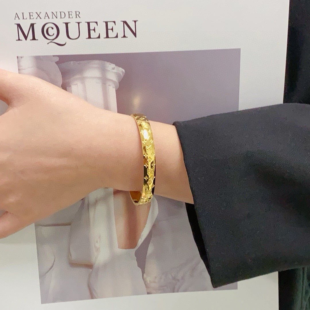 white letter Bangle for women - product detail view