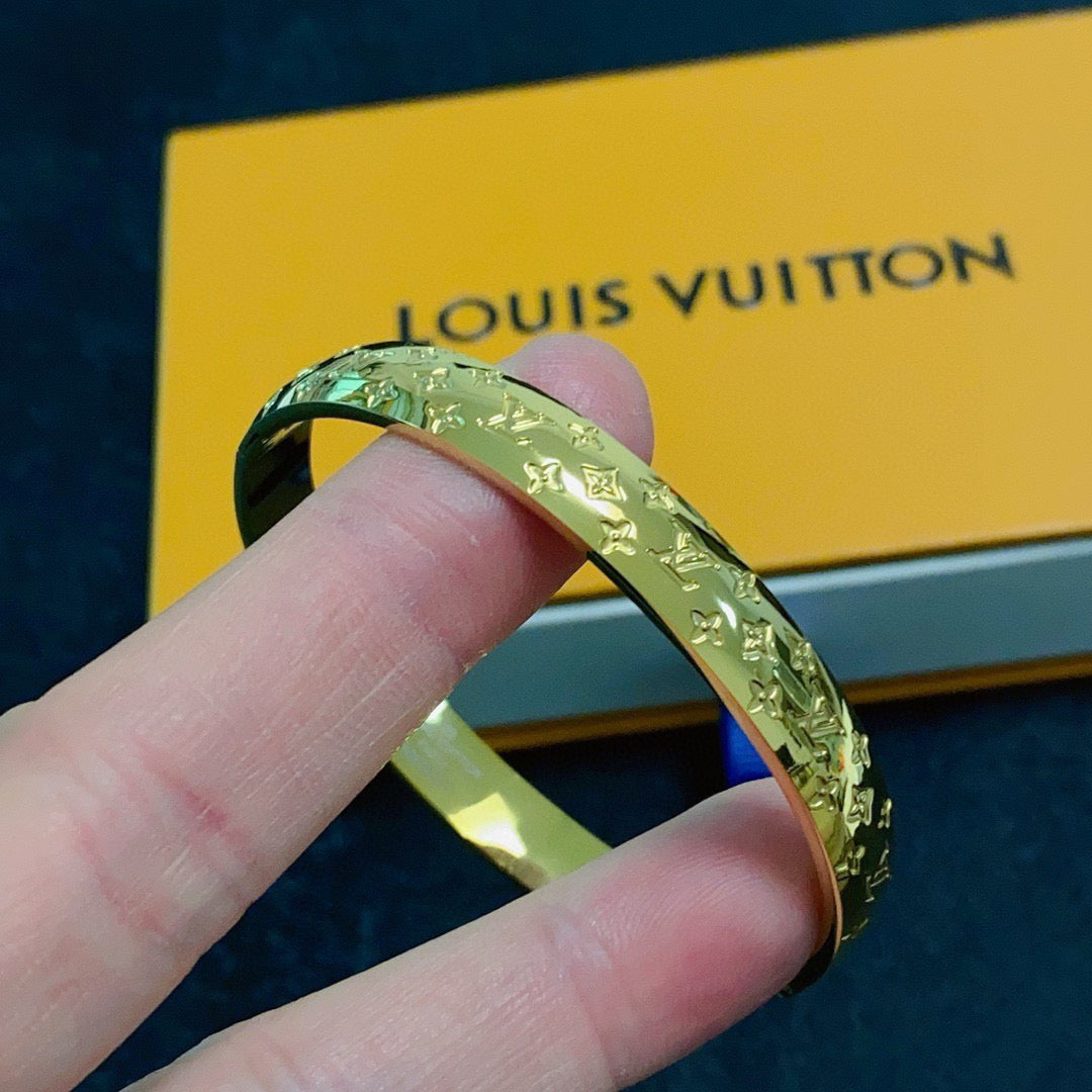 white letter Bangle for women - alternate angle view 8