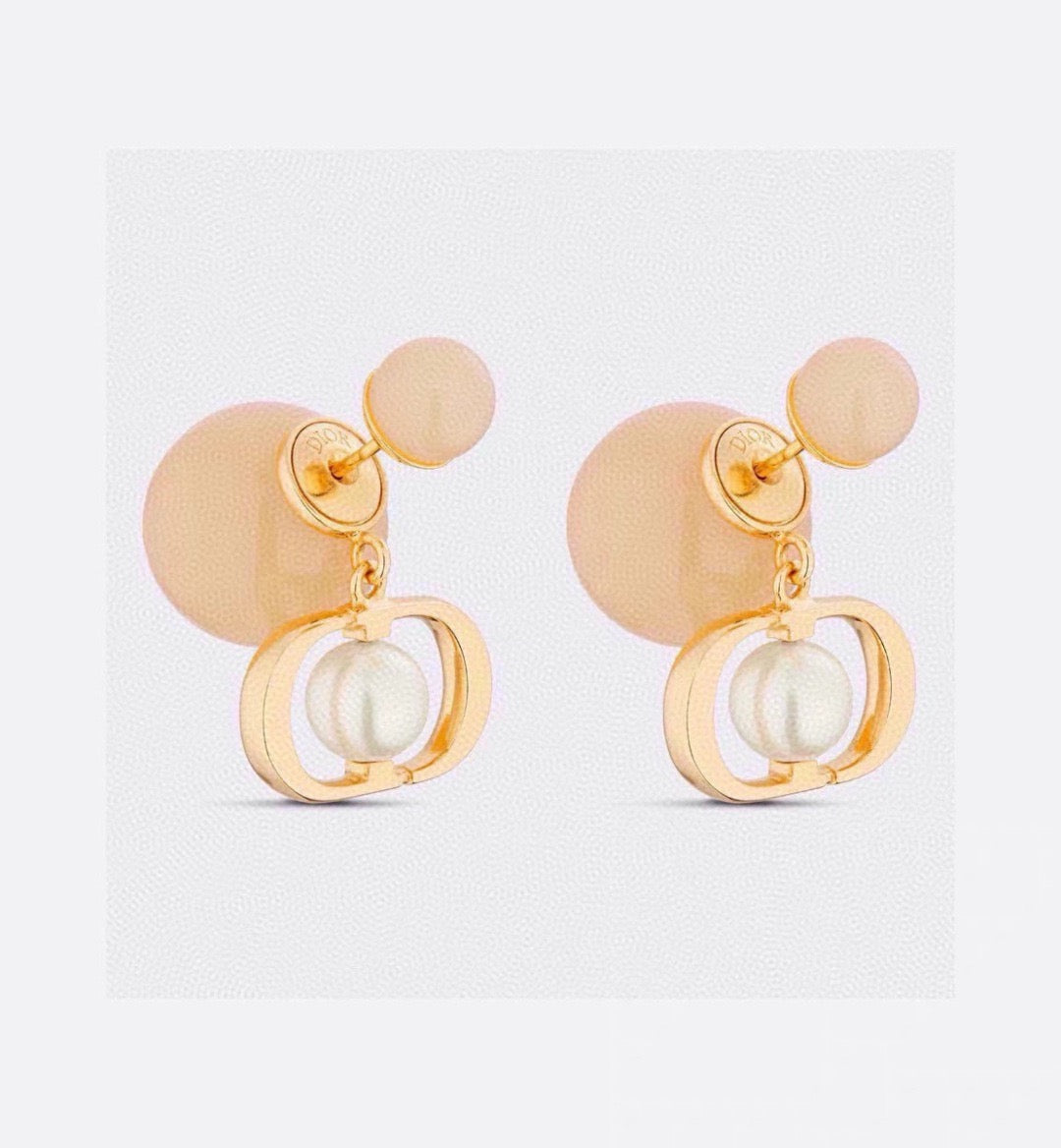 gold metal letter Drop Earrings for women - product detail view
