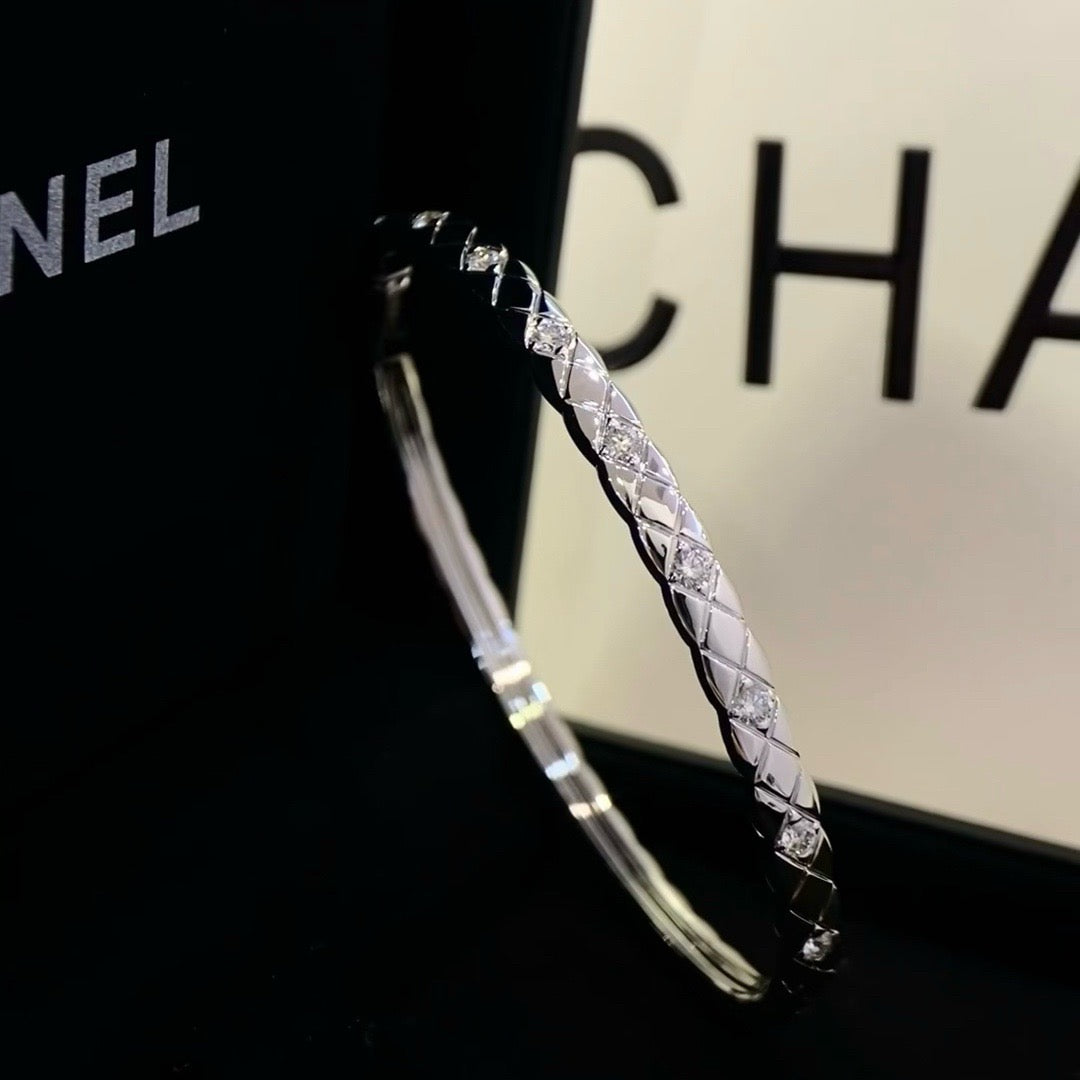 red crystal letter Bangle for women - alternate angle view 8