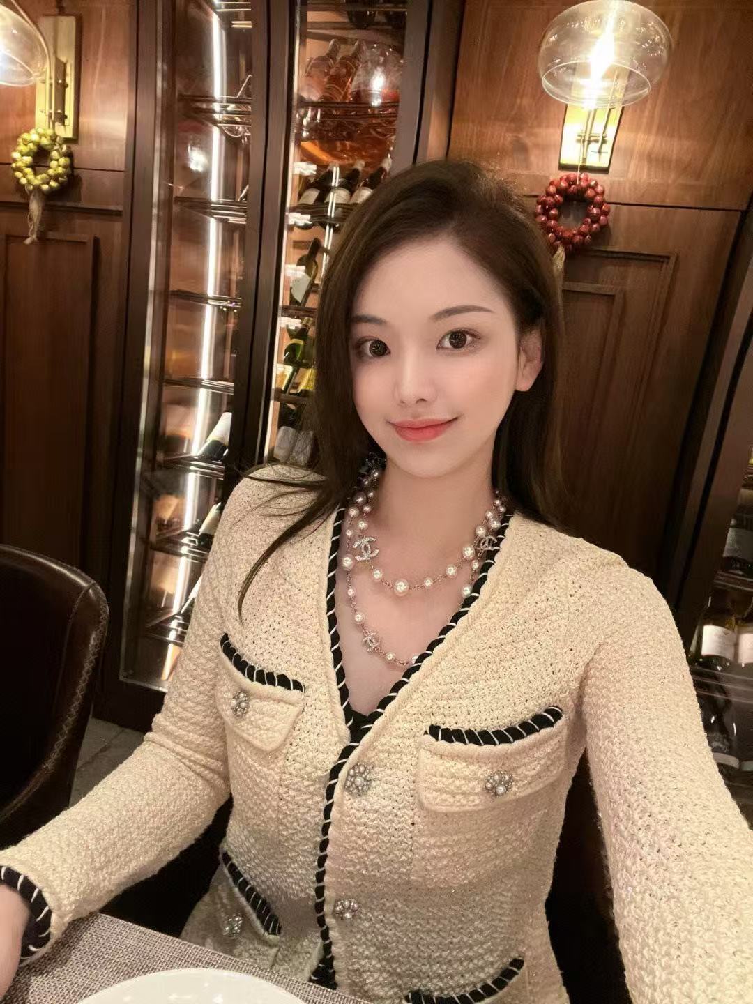 gold pearl Sweater for women - alternate angle view 3