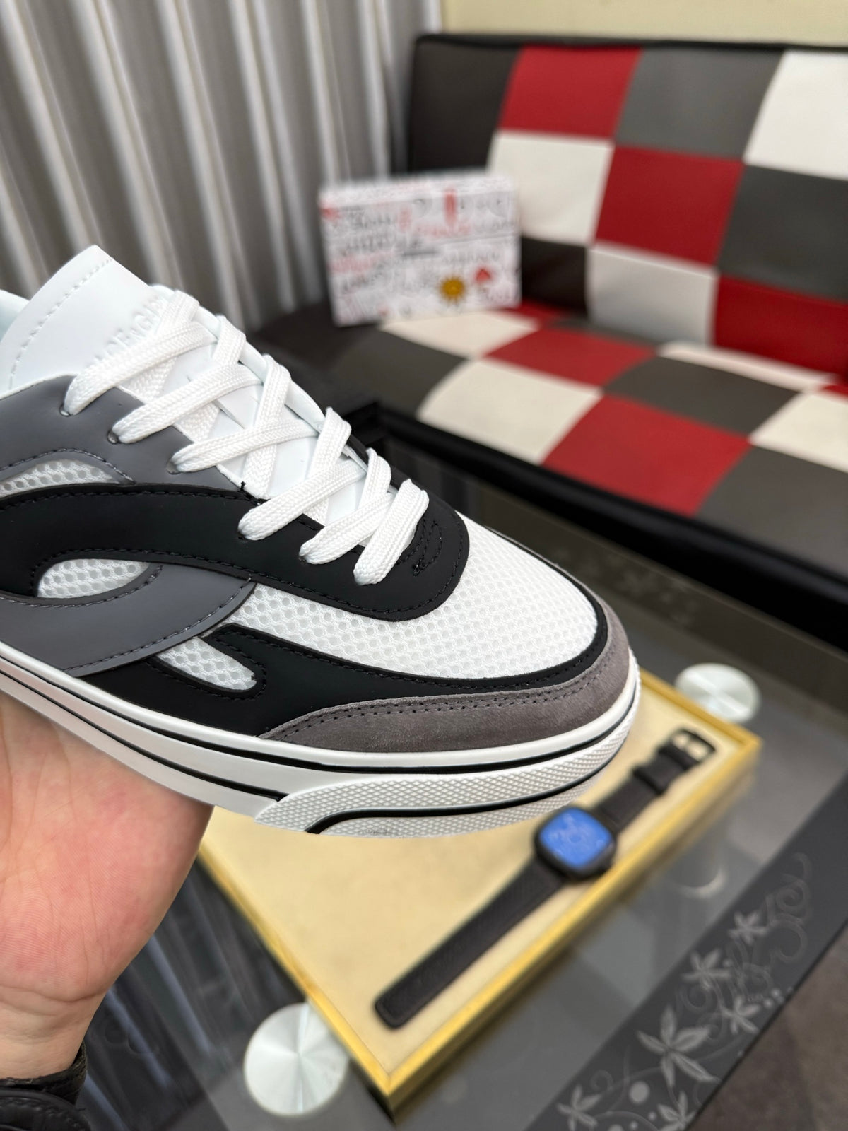 Dolce & Gabbana DG Silk Calfskin & Nubuck Casual Sneakers