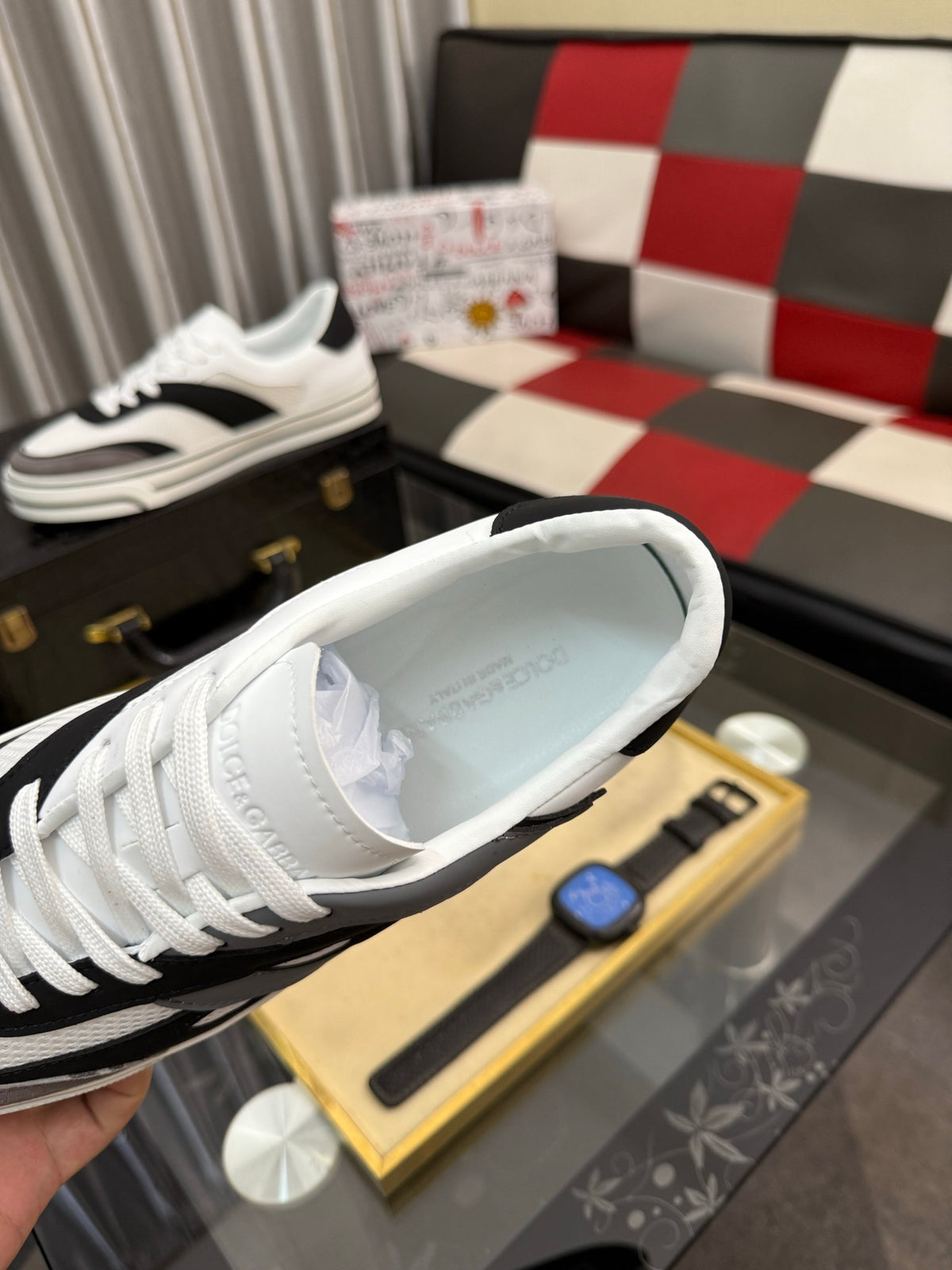 Dolce & Gabbana DG Silk Calfskin & Nubuck Casual Sneakers