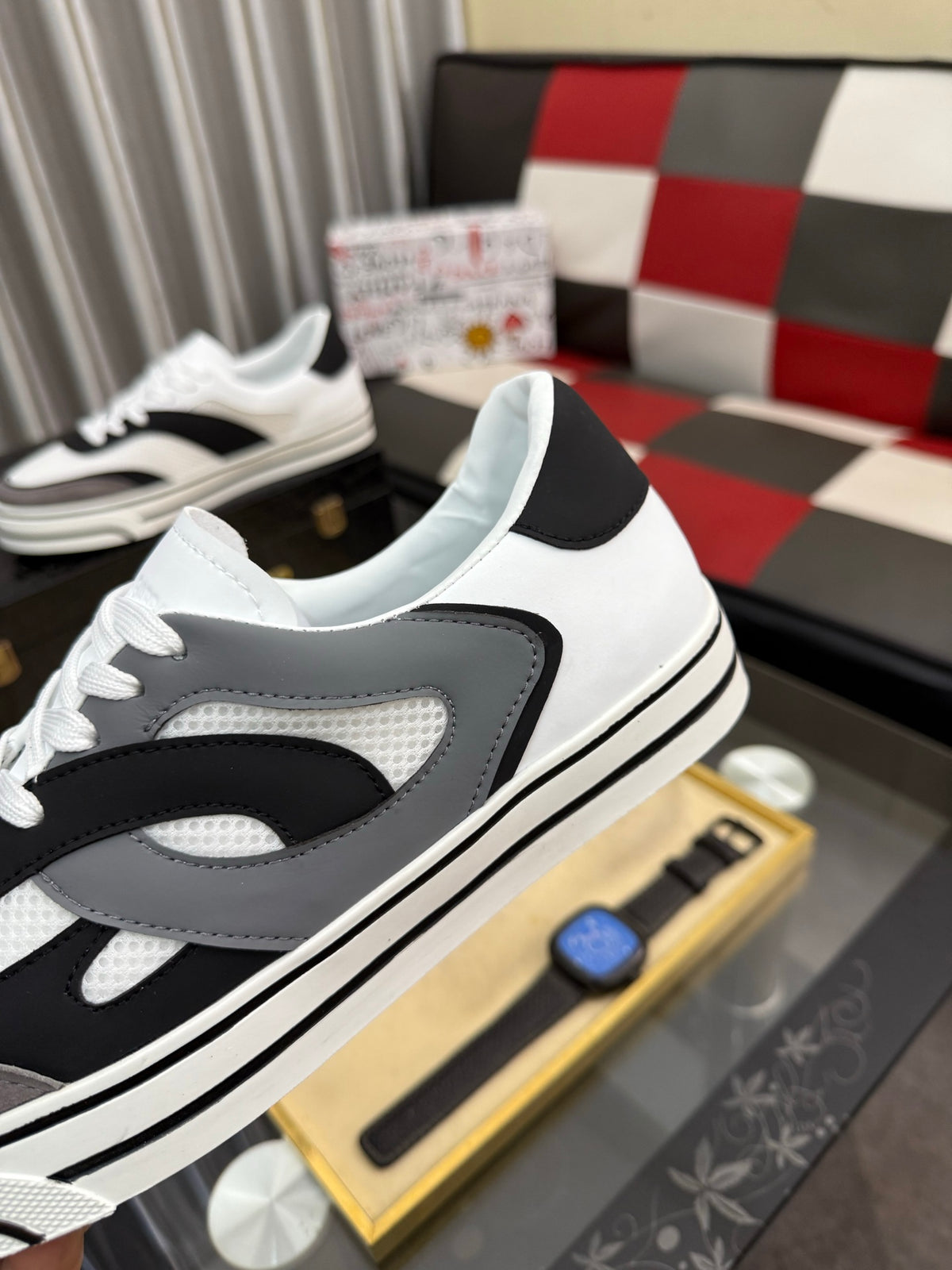 Dolce & Gabbana DG Silk Calfskin & Nubuck Casual Sneakers