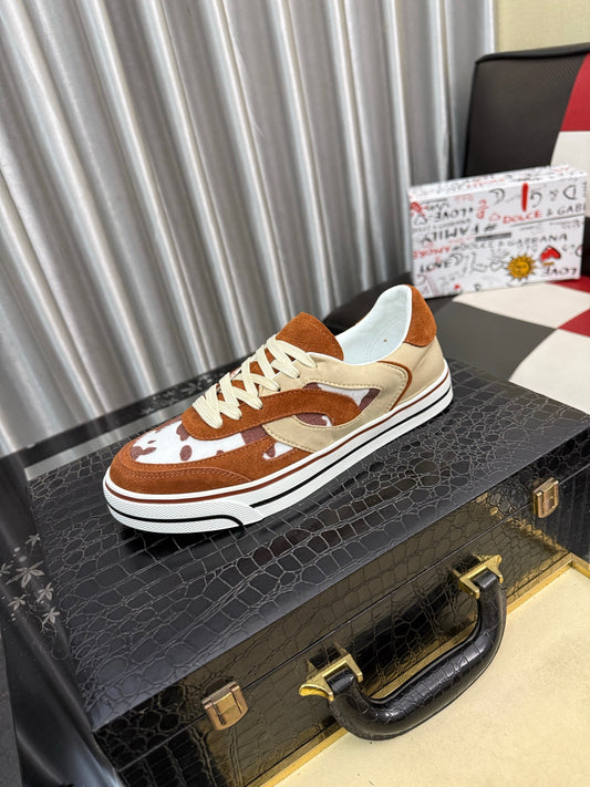 Dolce & Gabbana DG Silk Calfskin & Nubuck Casual Sneakers
