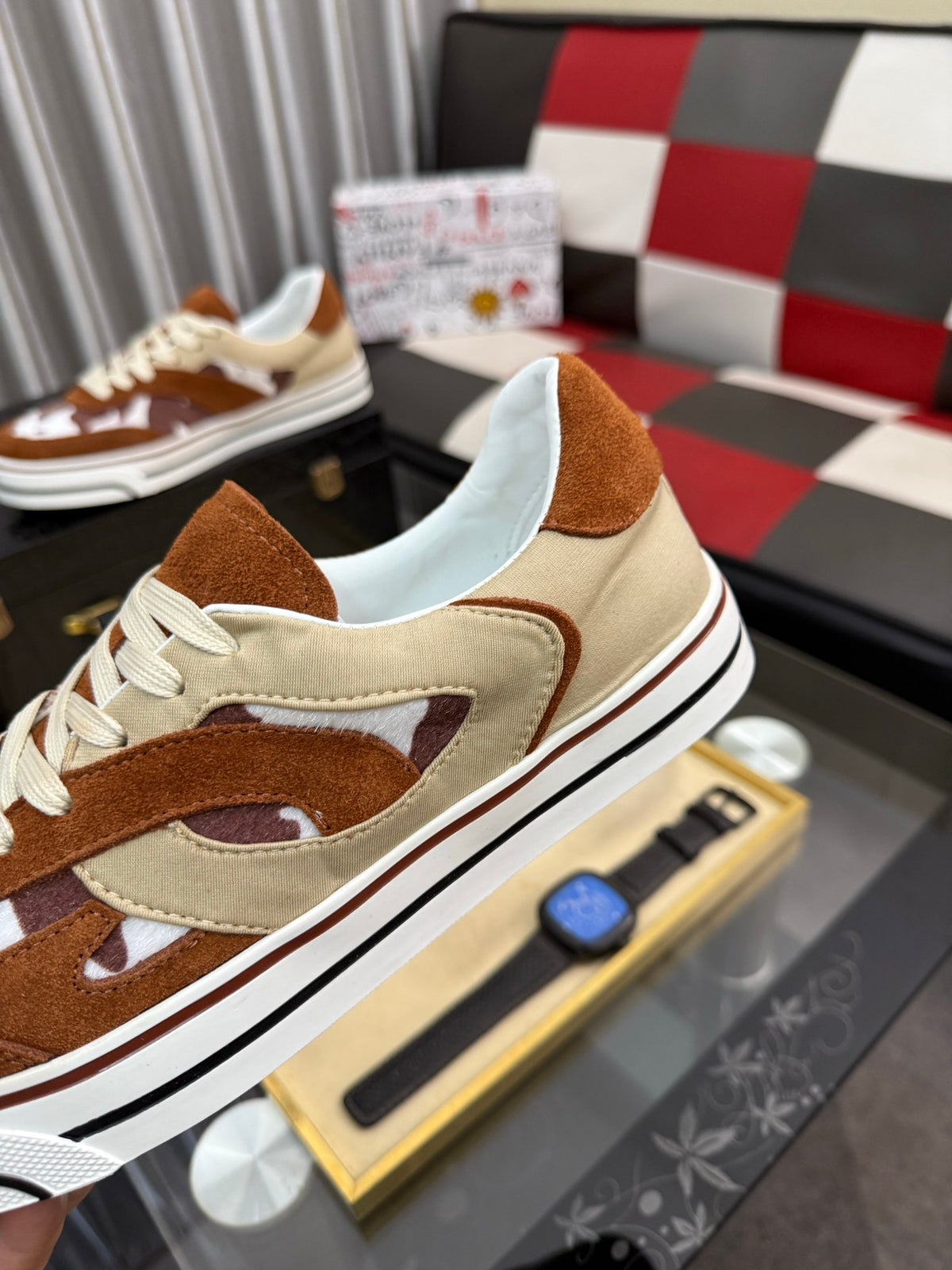 Dolce & Gabbana DG Silk Calfskin & Nubuck Casual Sneakers