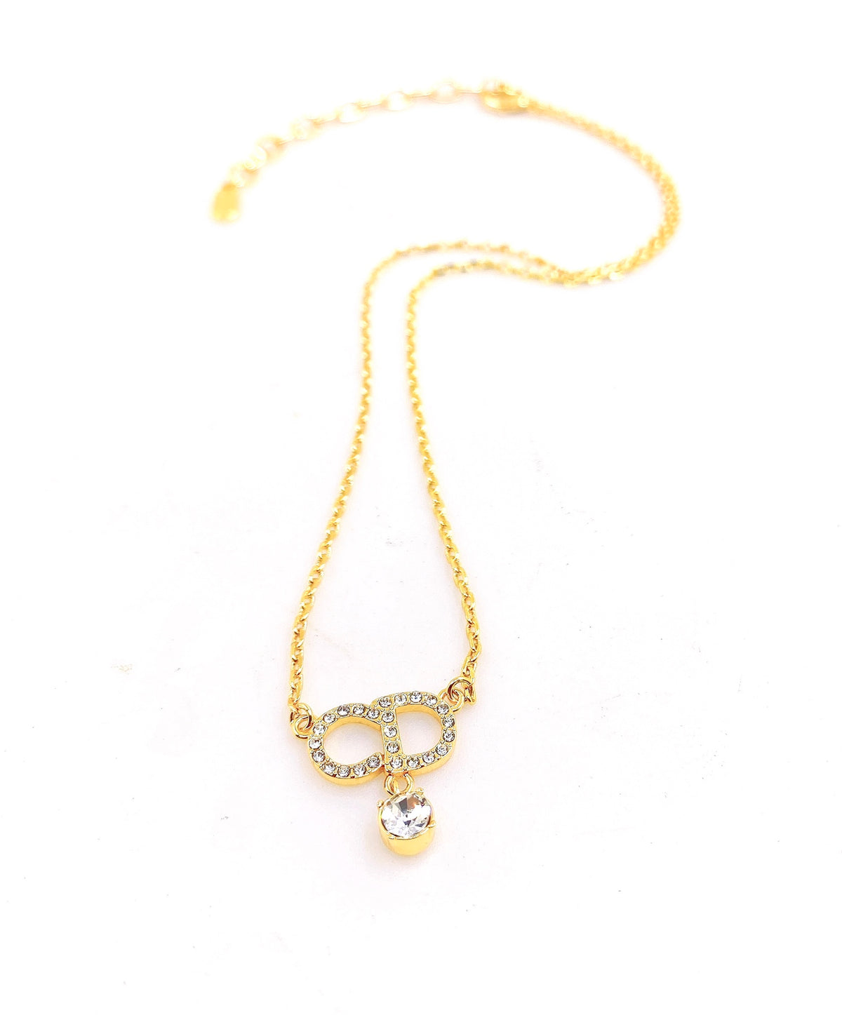 gold brass Necklace for women - product detail view
