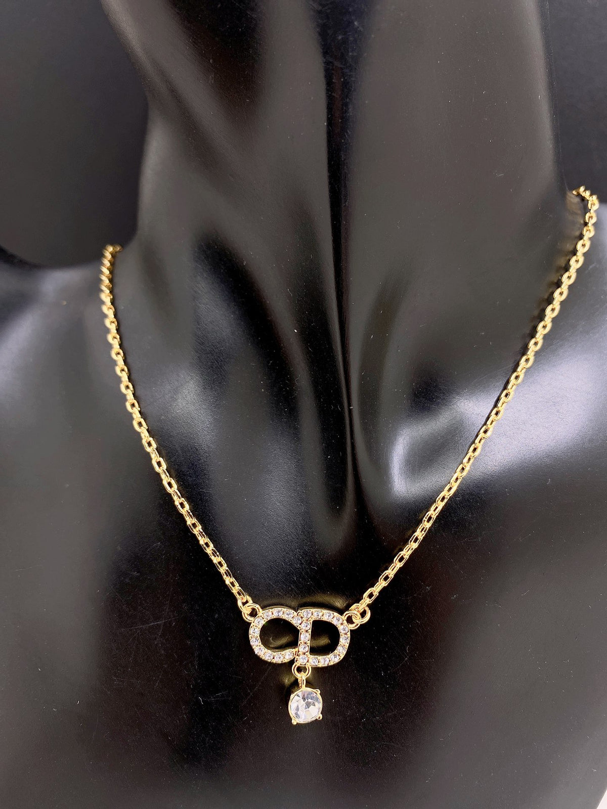 gold brass Necklace for women - alternate angle view 2