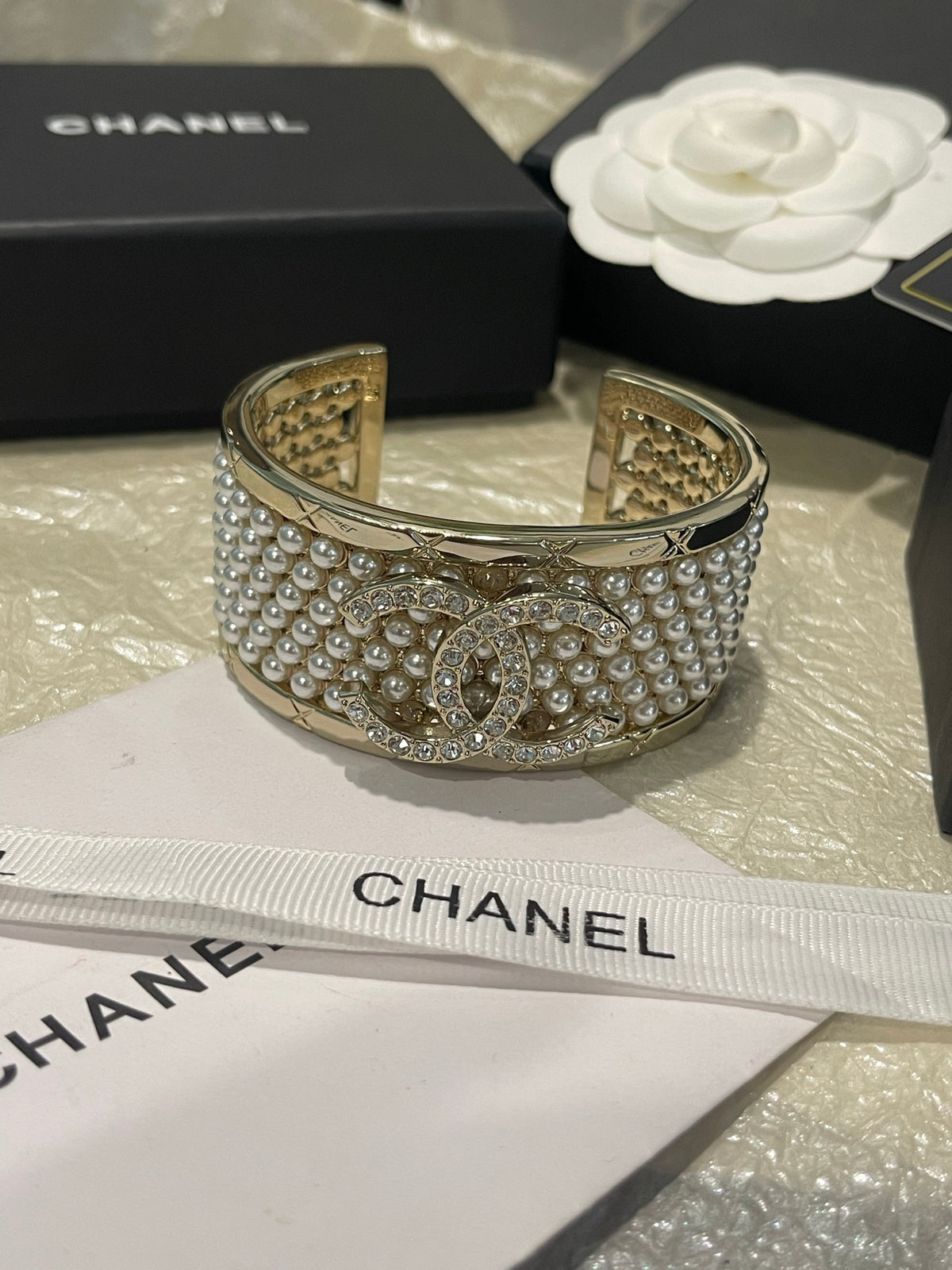 gold pearl Bangle for women - alternate angle view 8