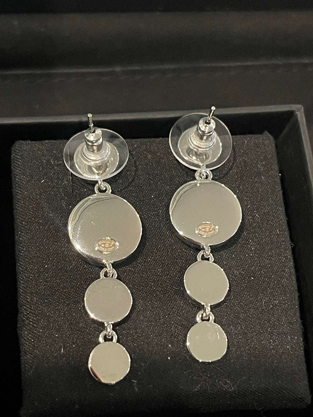 two-tone crystal Drop Earrings for women - alternate angle view 8