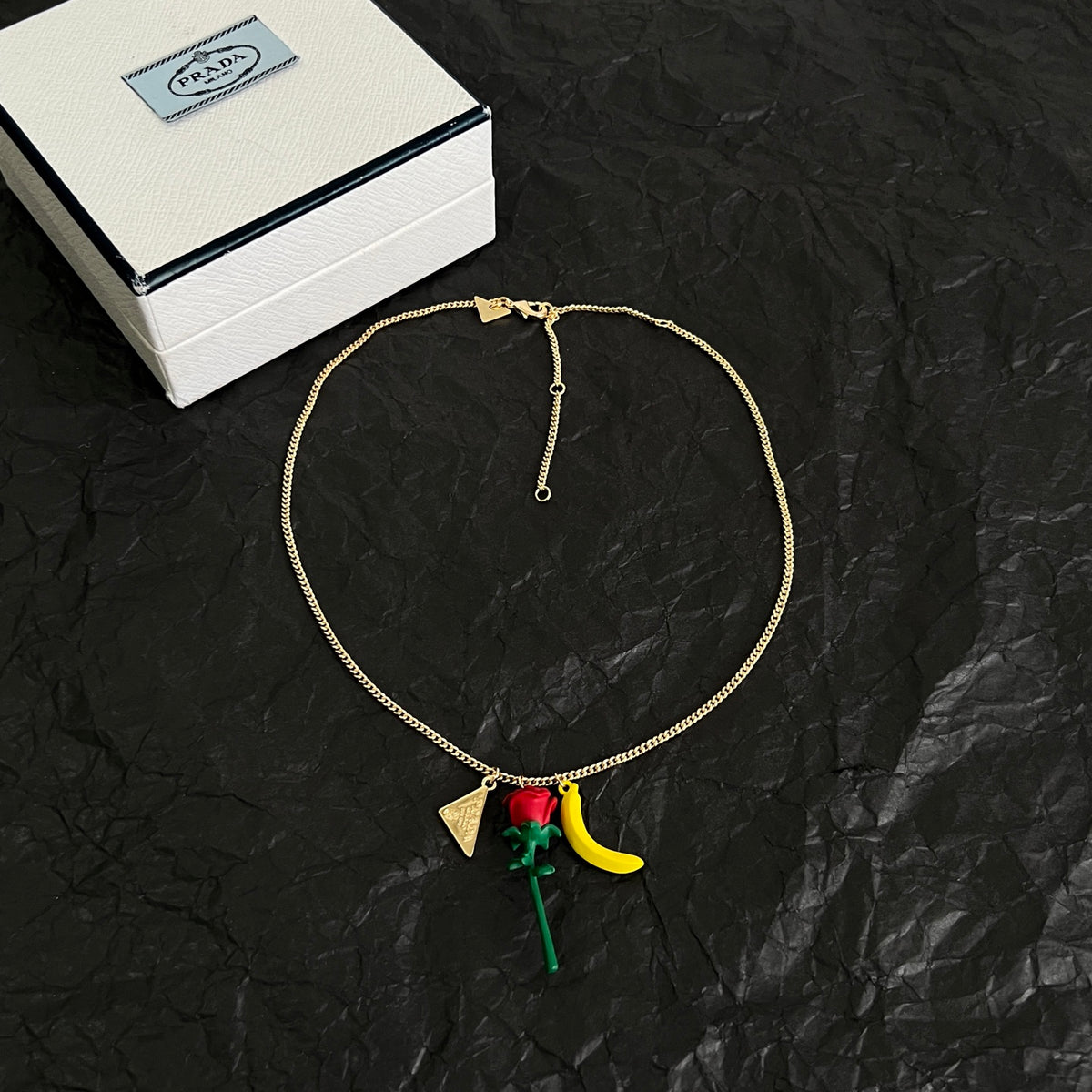 Signature Emblem Pendant Necklace in Polished Metal-Tone – Design 02 front view