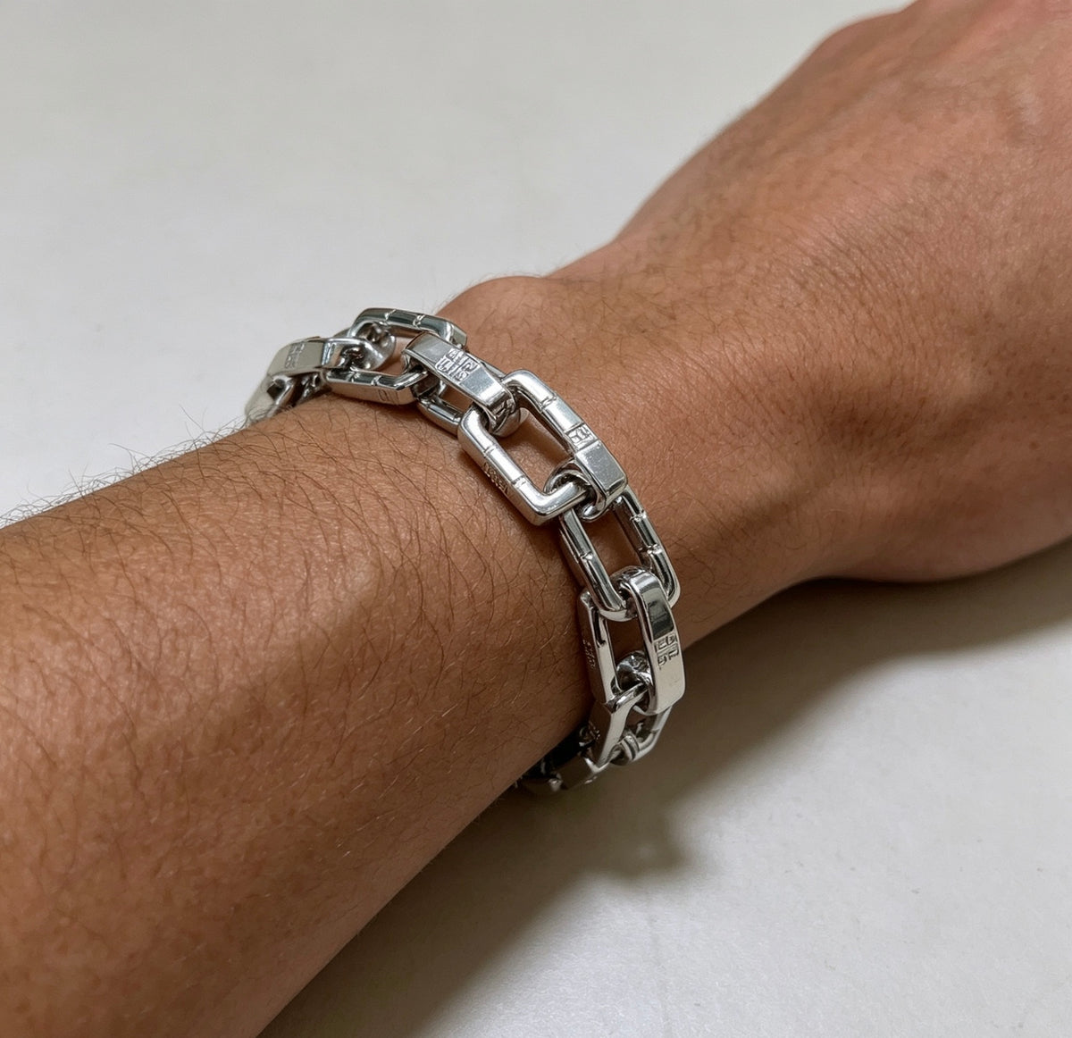 gold gold plated floral Bracelet for men - alternate angle view 6