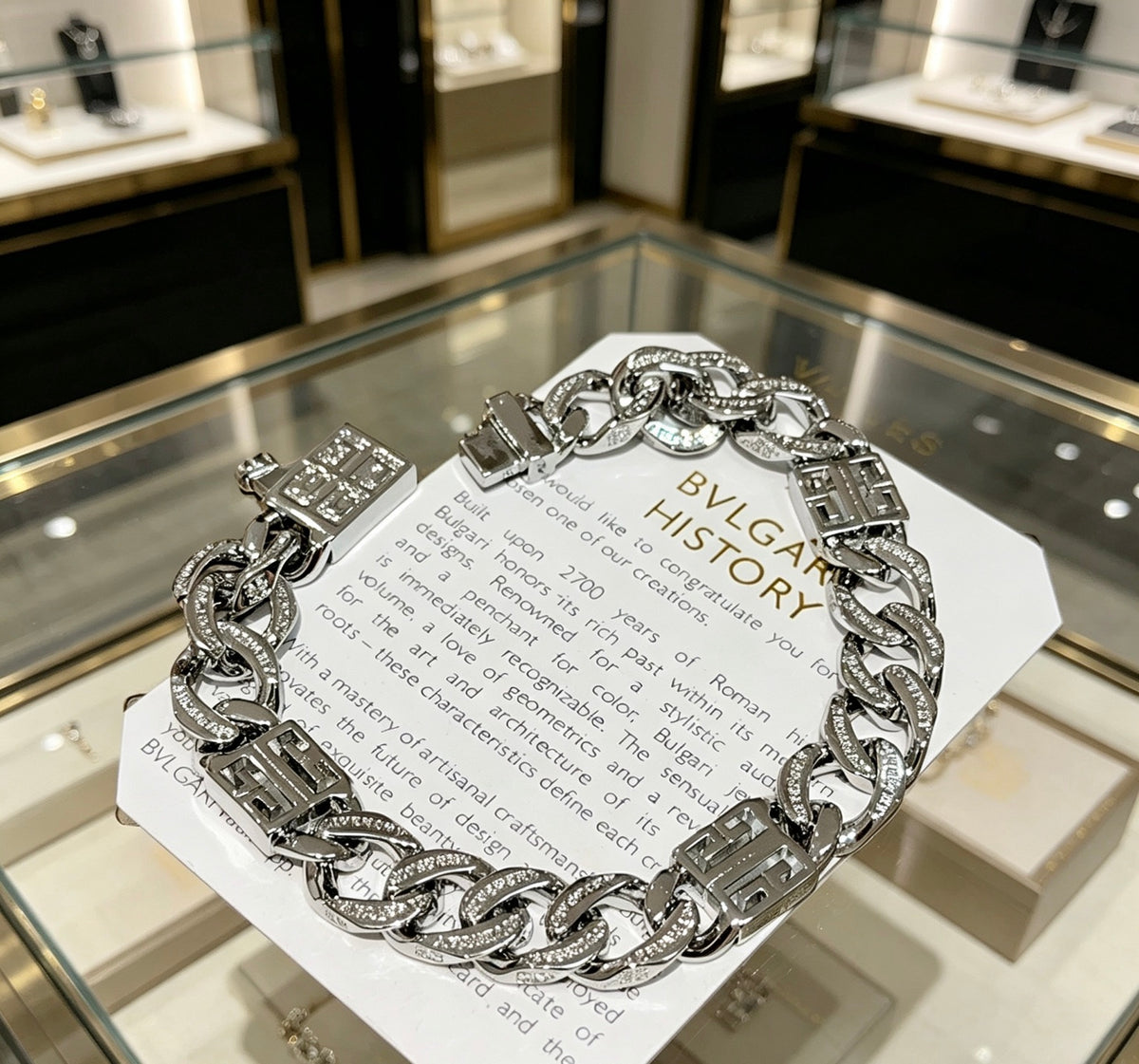gold gold plated floral Bracelet for men - alternate angle view 2