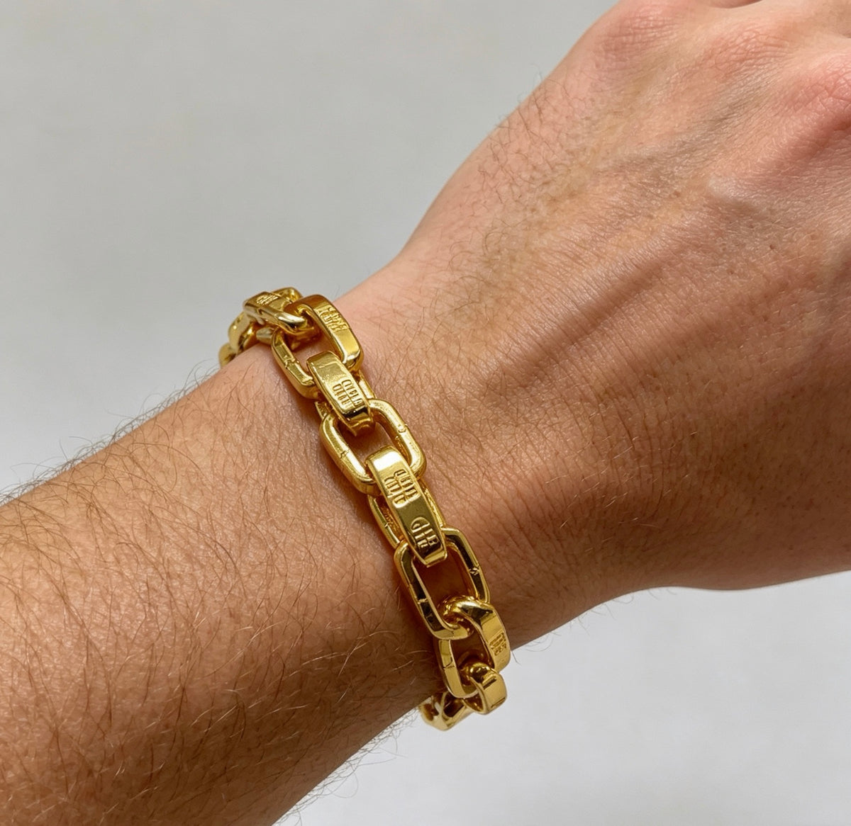 gold gold plated floral Bracelet for men - alternate angle view 8