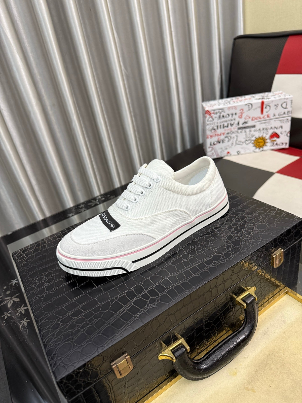 Dolce & Gabbana DG Silk Calfskin & Nubuck Casual Sneakers