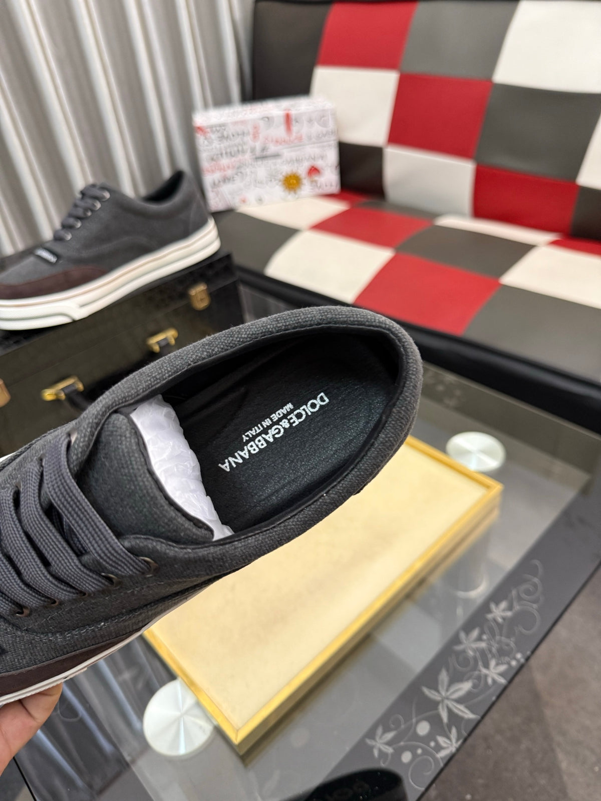 Dolce & Gabbana DG Silk Calfskin & Nubuck Casual Sneakers