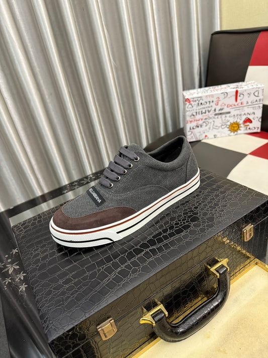 Dolce & Gabbana DG Silk Calfskin & Nubuck Casual Sneakers