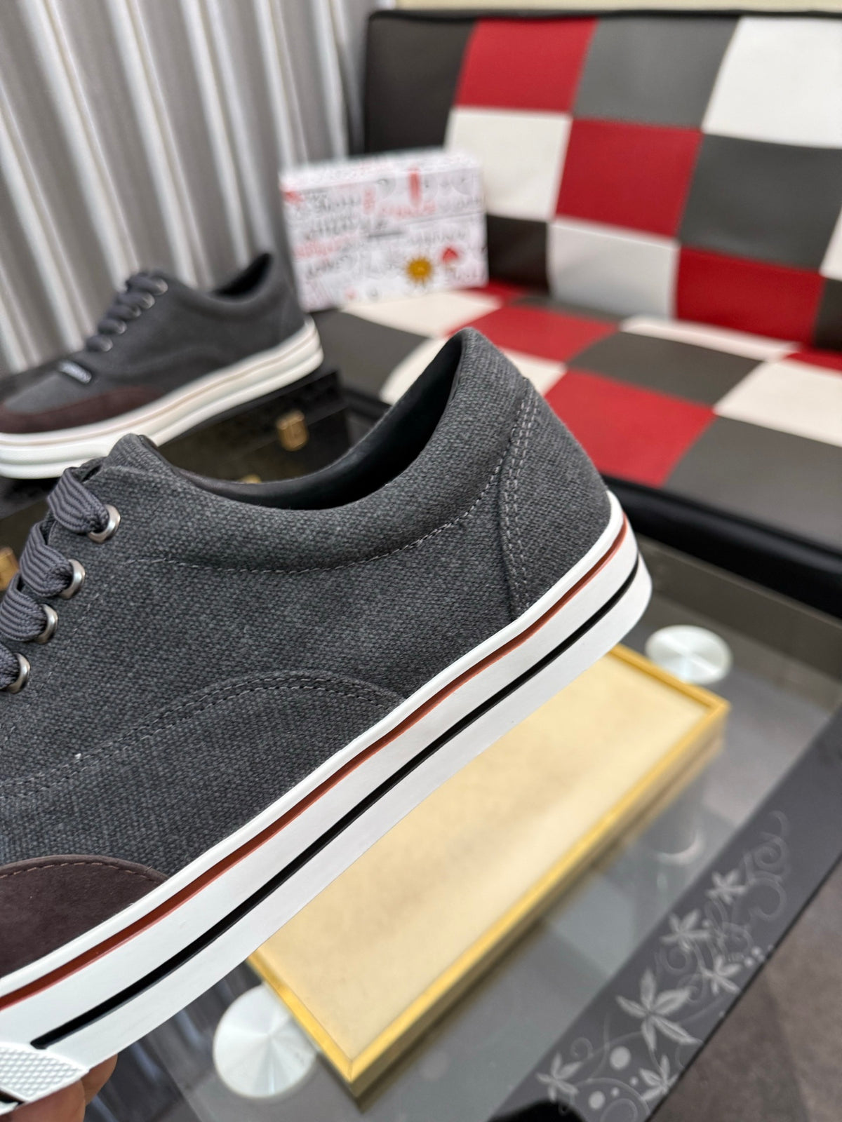 Dolce & Gabbana DG Silk Calfskin & Nubuck Casual Sneakers