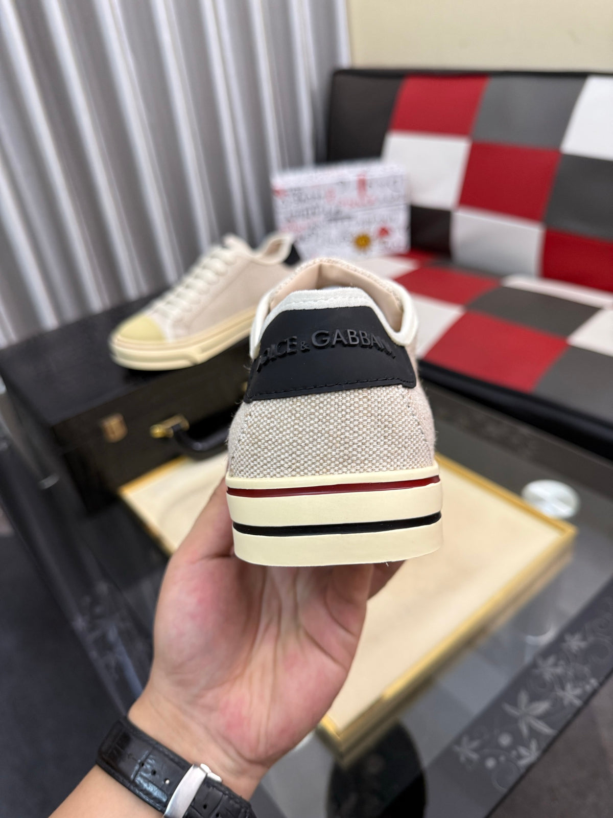 Dolce & Gabbana DG Silk Calfskin & Nubuck Casual Sneakers