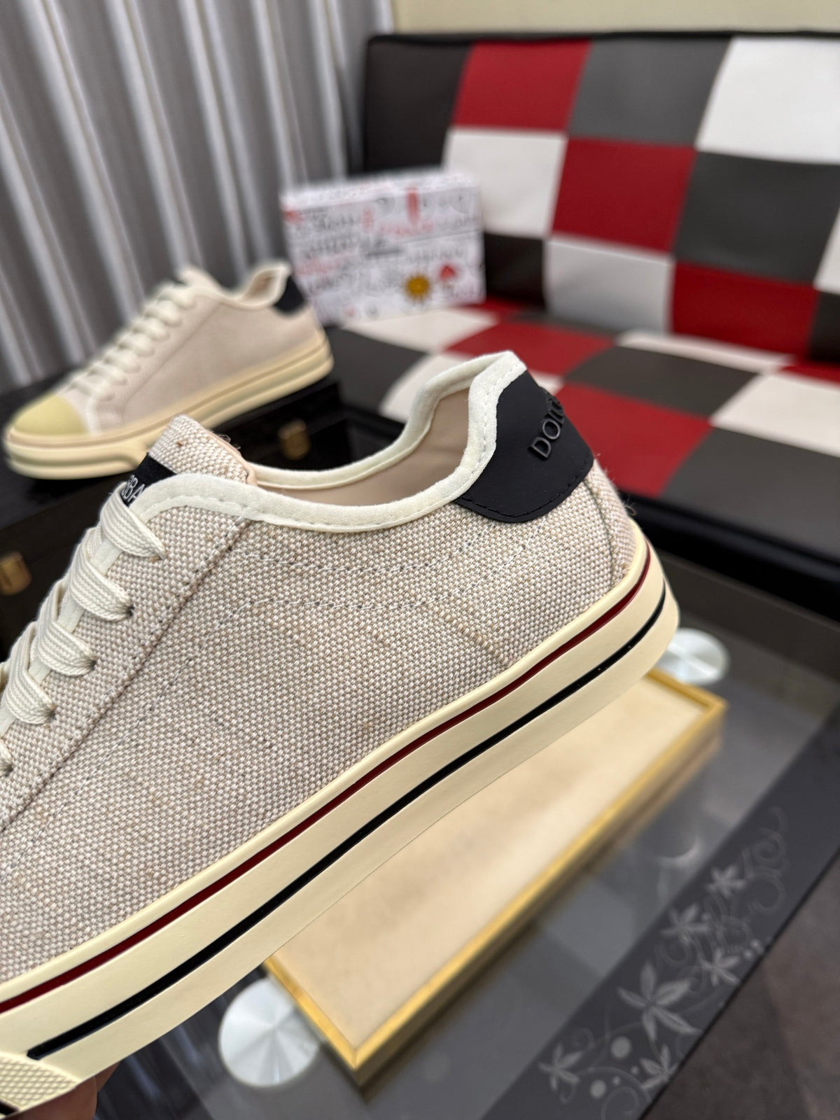 Dolce & Gabbana DG Silk Calfskin & Nubuck Casual Sneakers