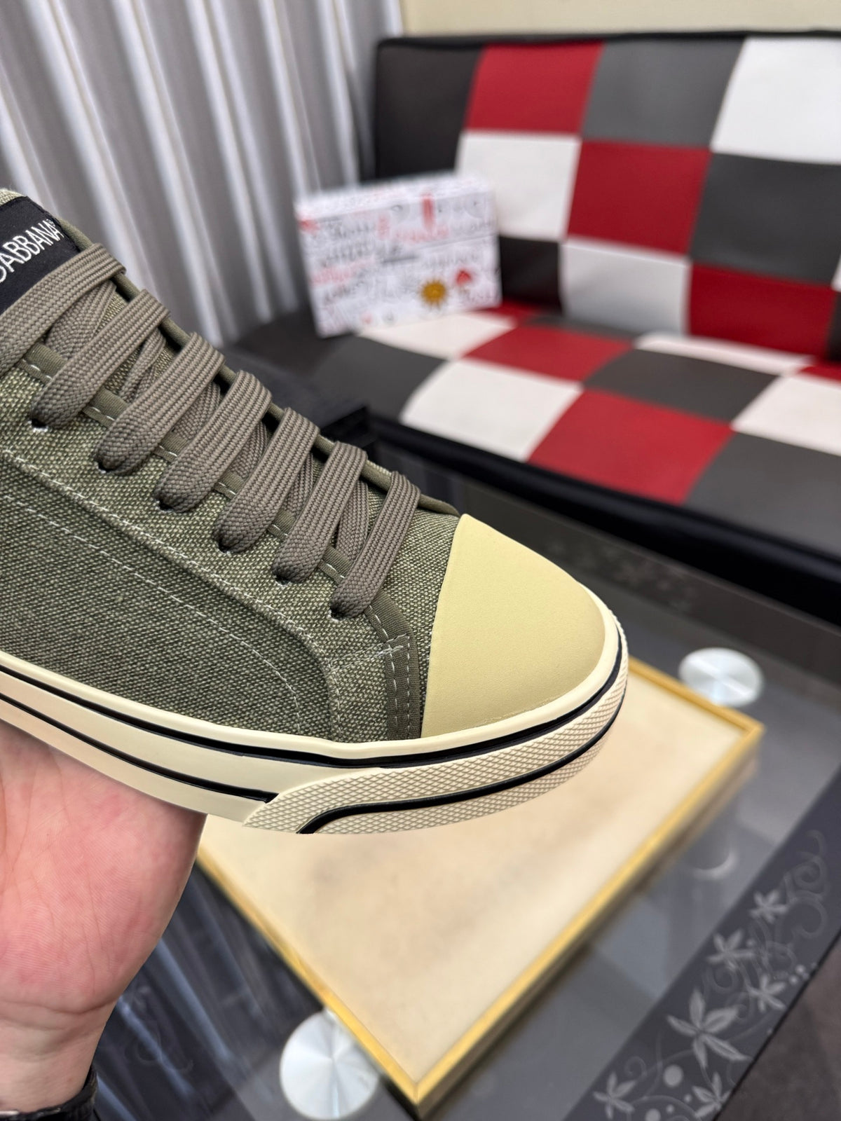 Dolce & Gabbana DG Silk Calfskin & Nubuck Casual Sneakers