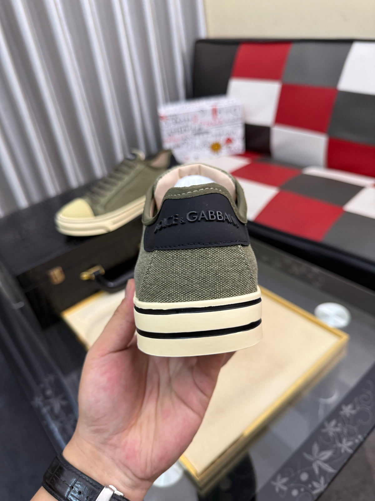 Dolce & Gabbana DG Silk Calfskin & Nubuck Casual Sneakers
