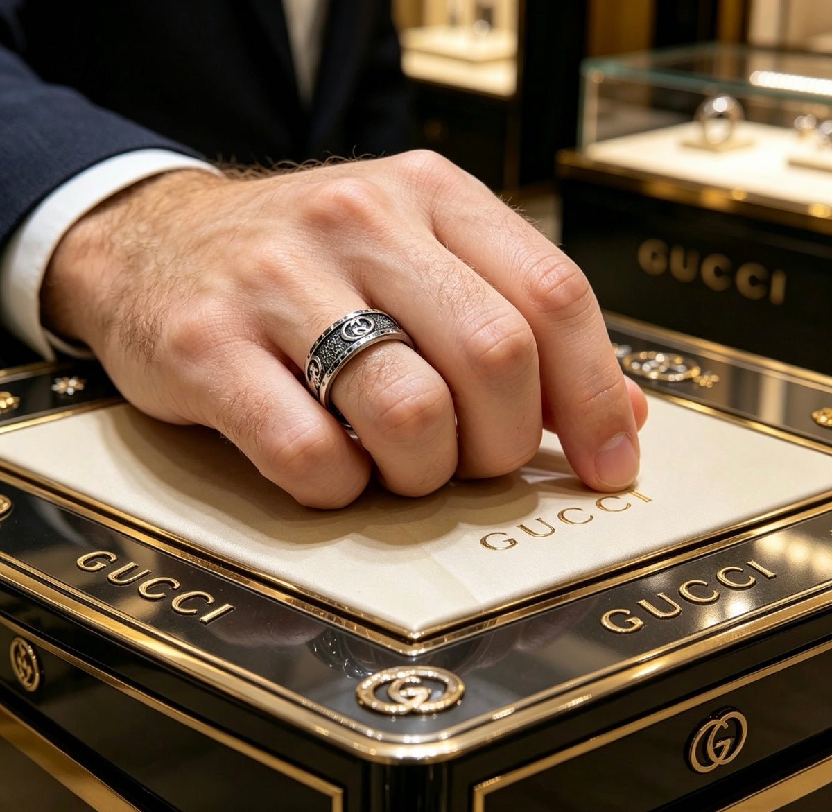 double g Ring for men - alternate angle view 3
