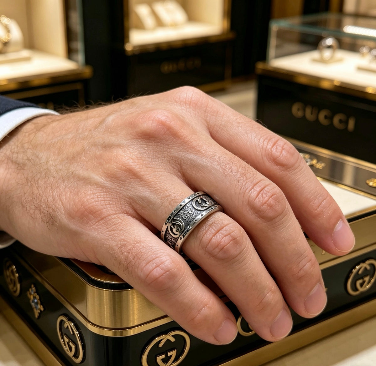 double g Ring for men - alternate angle view 9