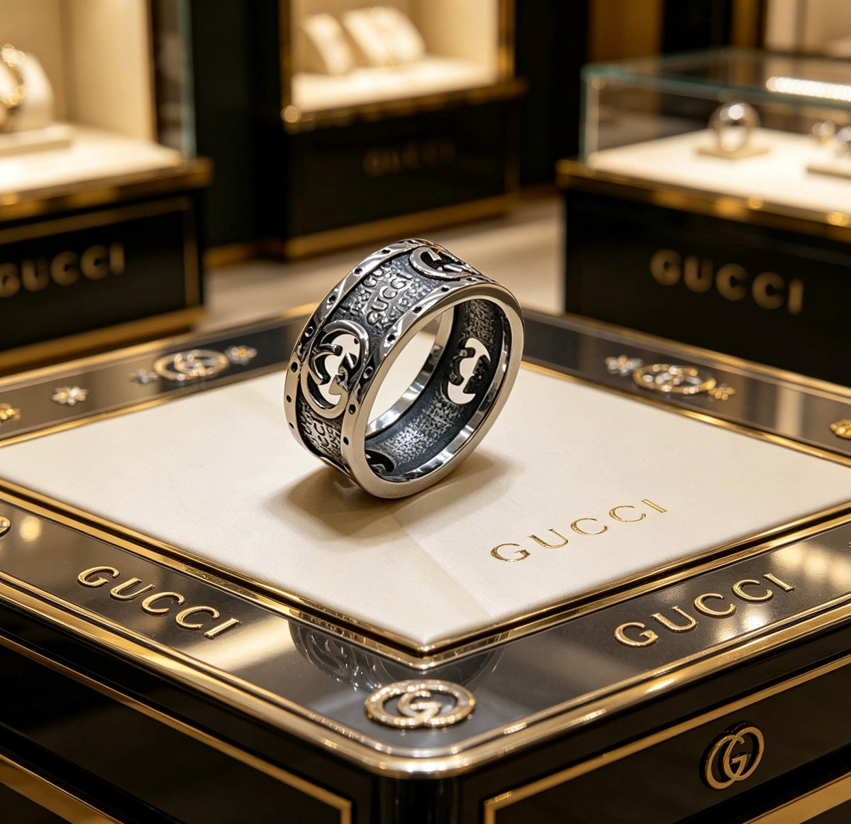double g Ring for men - product detail view