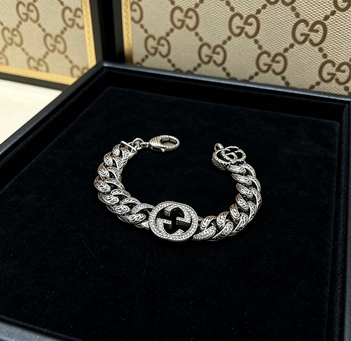 beige luxury Bracelet for men - alternate angle view 5