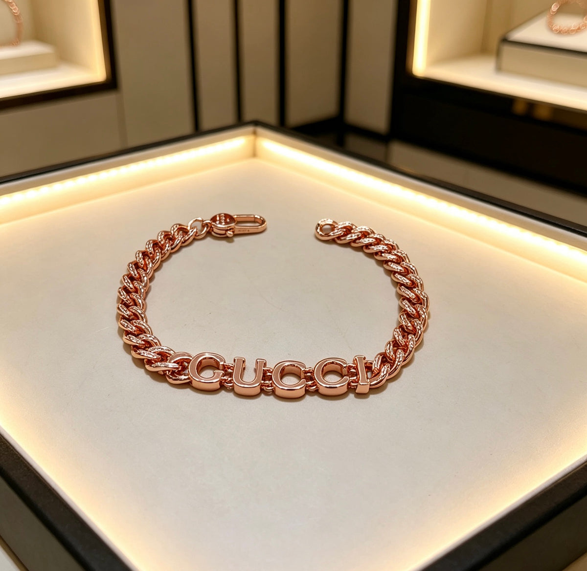 beige luxury Bracelet for men - product detail view