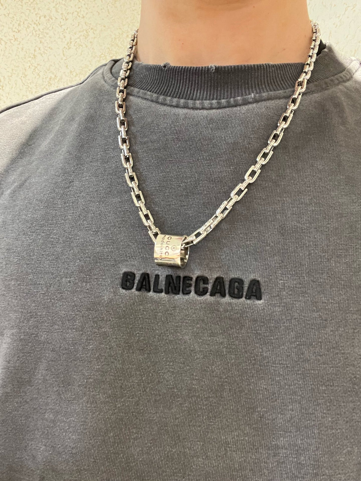 antique double g Necklace for women - alternate angle view 6
