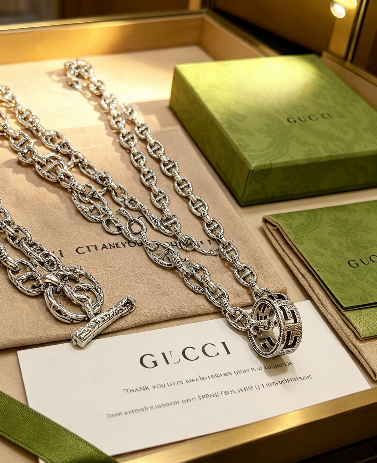 antique chain Necklace for women - product detail view