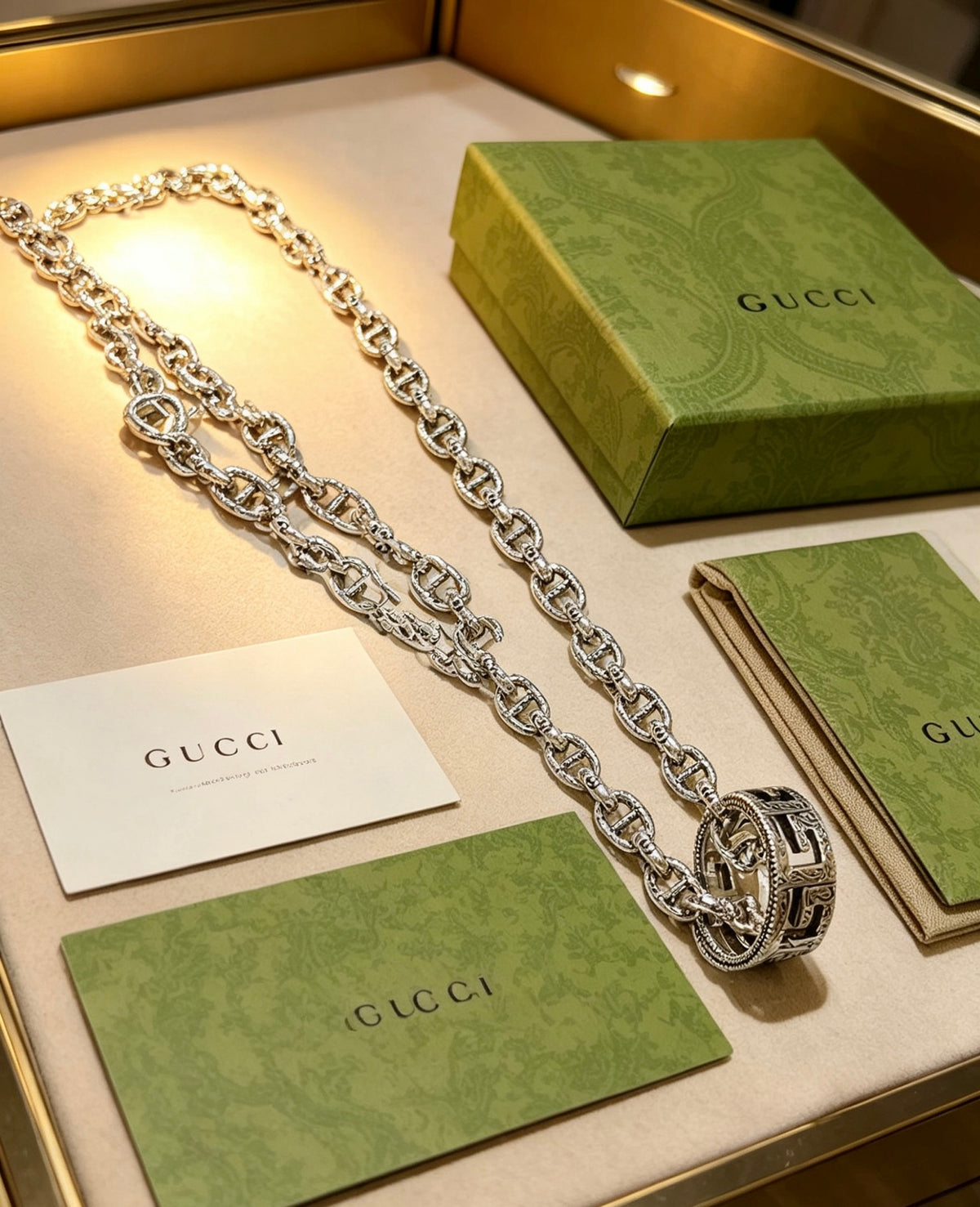 antique chain Necklace for women - alternate angle view 8