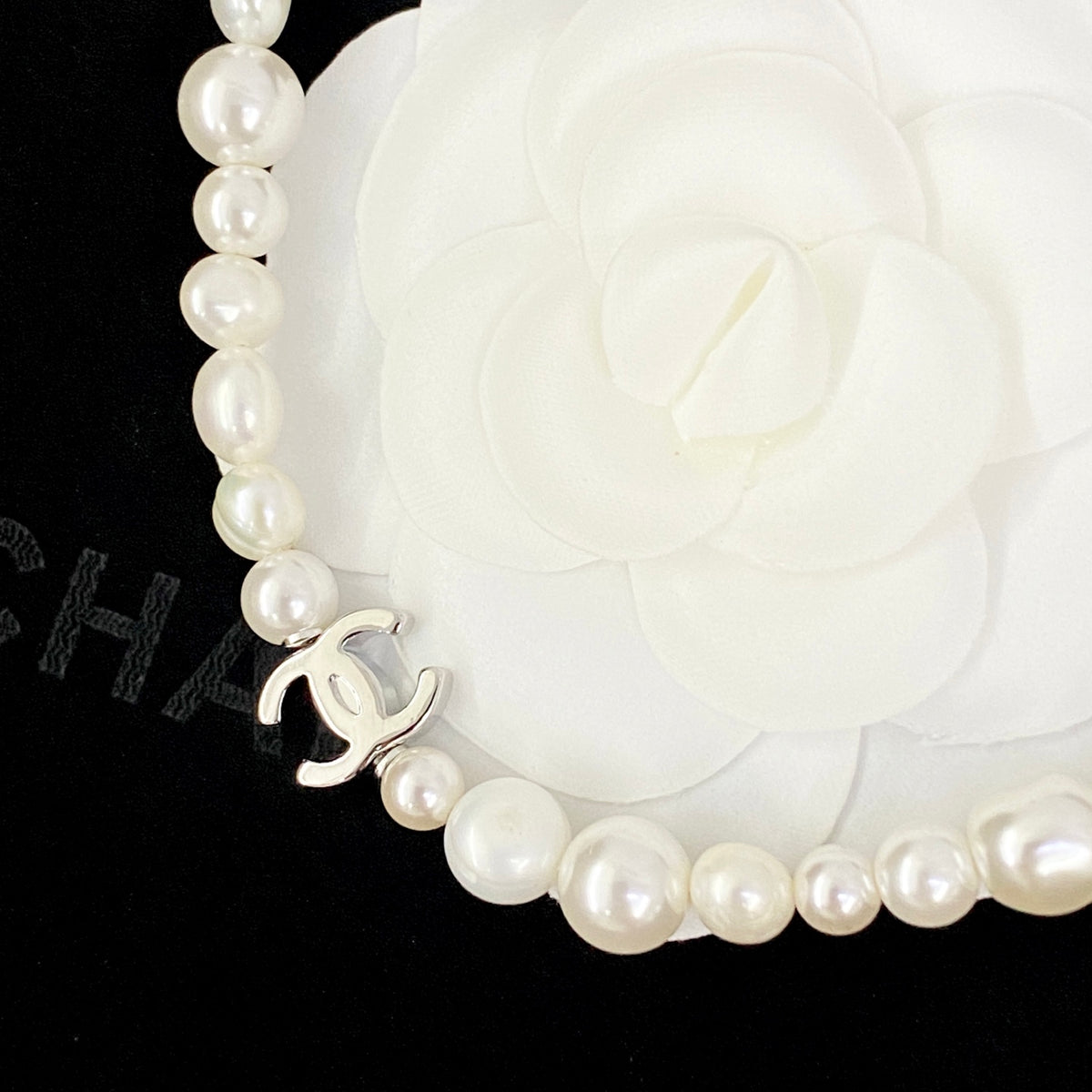 silver pearl Necklace for women - alternate angle view 3