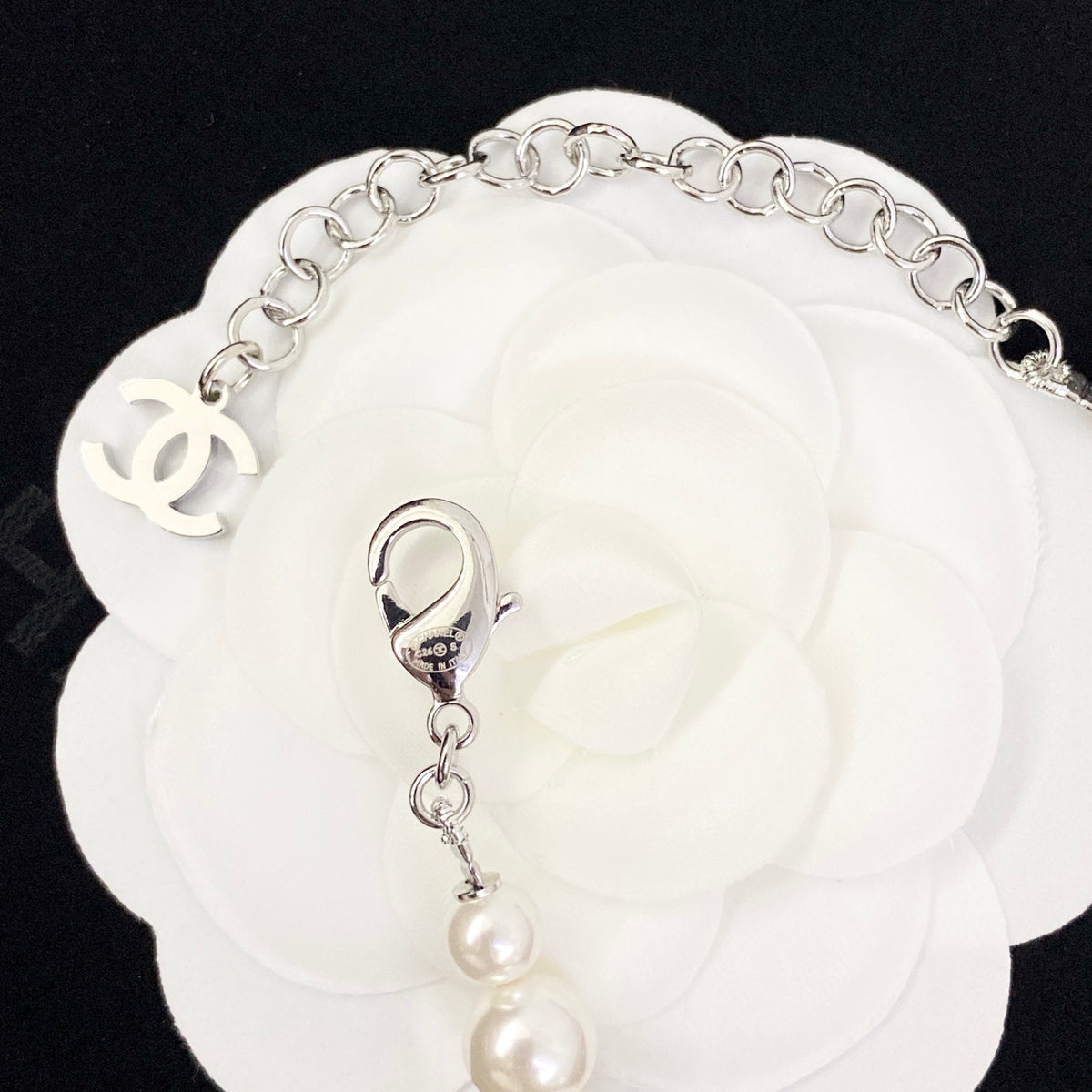 silver pearl Necklace for women - alternate angle view 6
