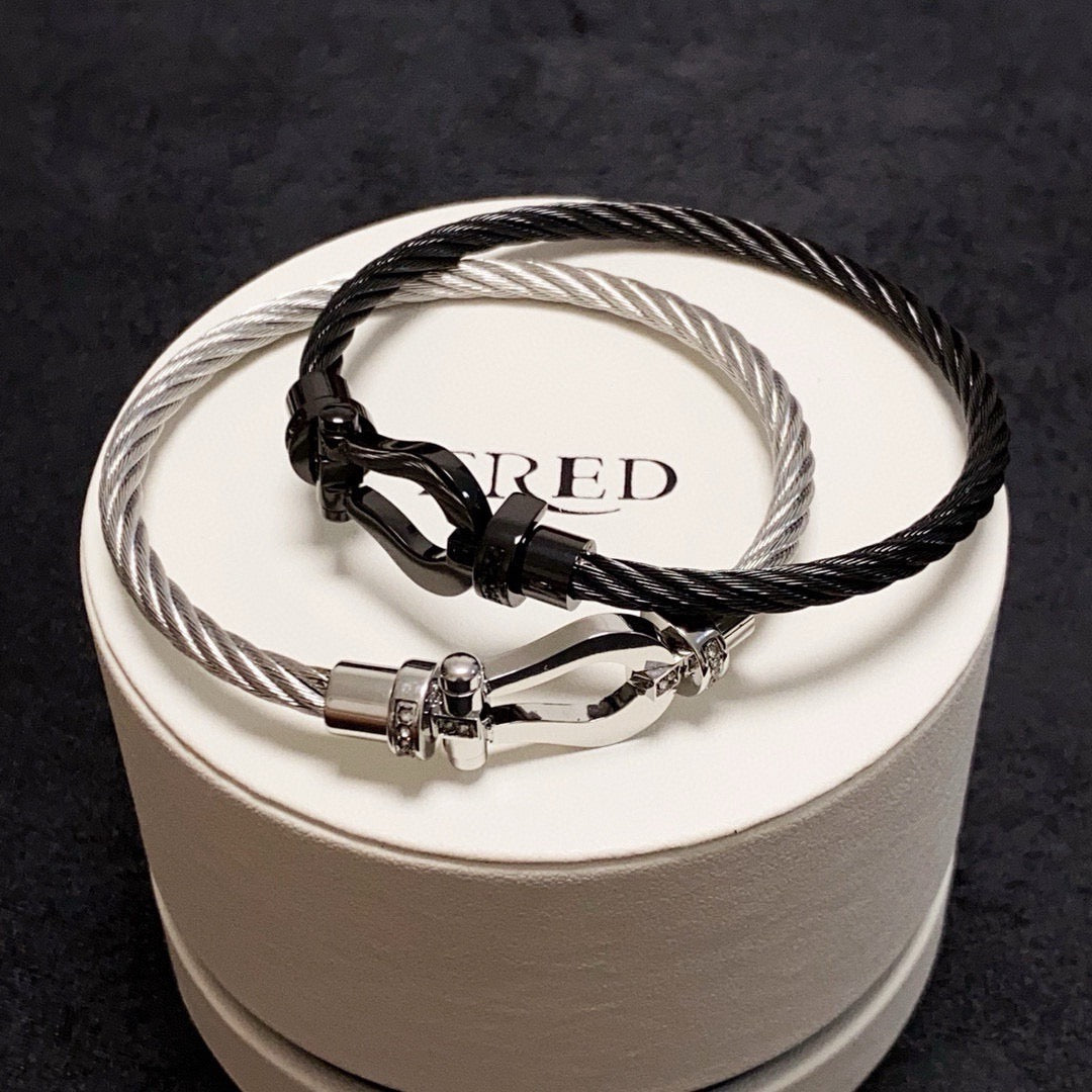 crystal crystal inlaid Bangle for women - alternate angle view 6