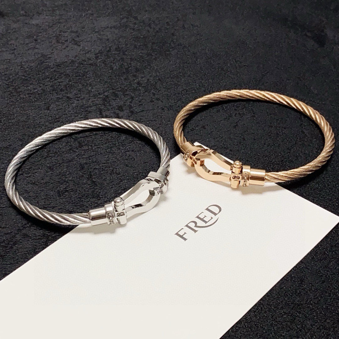 crystal crystal inlaid Bangle for women - alternate angle view 7