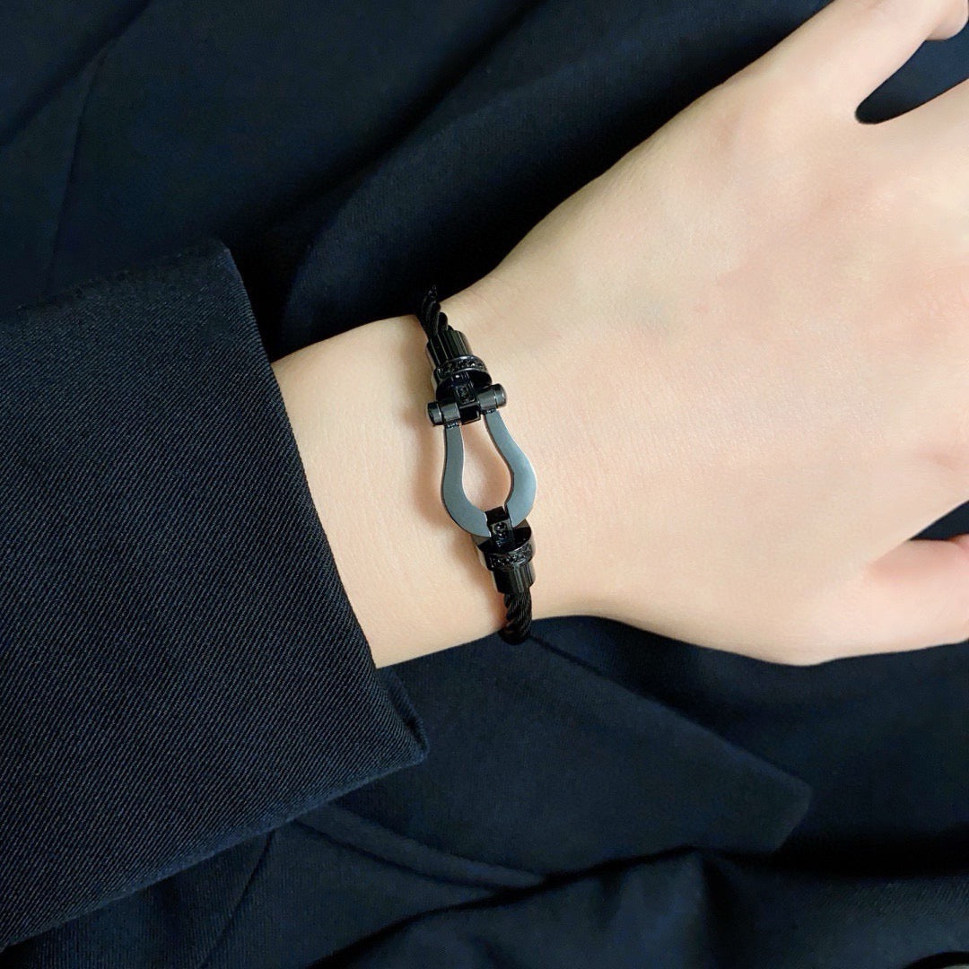 crystal crystal inlaid Bangle for women - alternate angle view 2