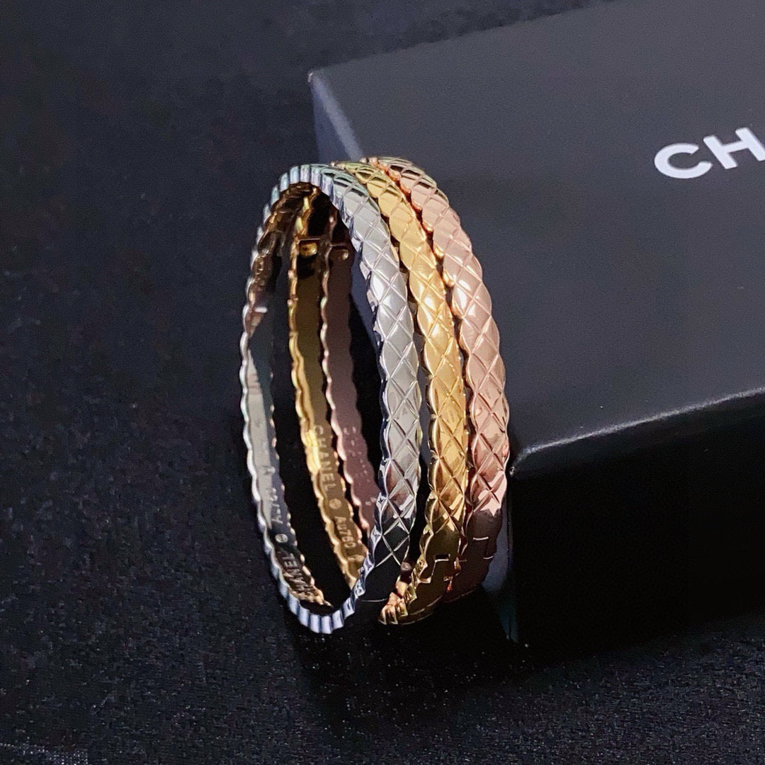 red crystal letter Bangle for women - alternate angle view 7