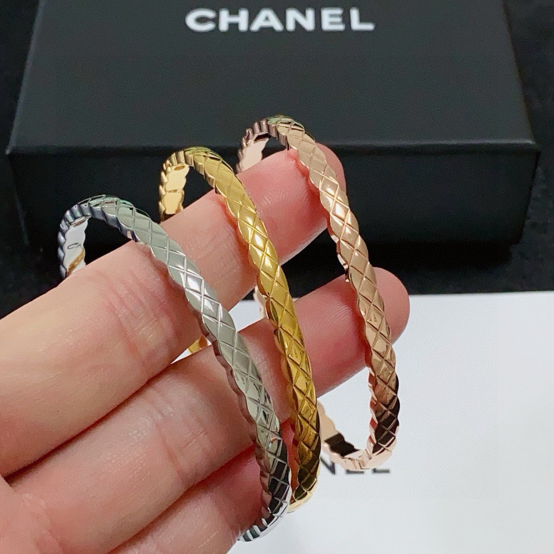 red crystal letter Bangle for women - alternate angle view 8