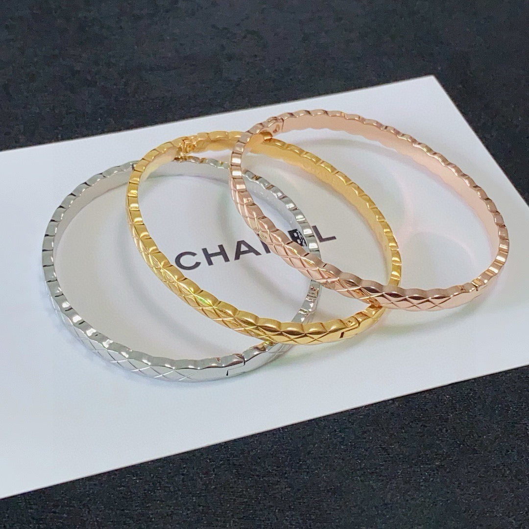 red crystal letter Bangle for women - product detail view