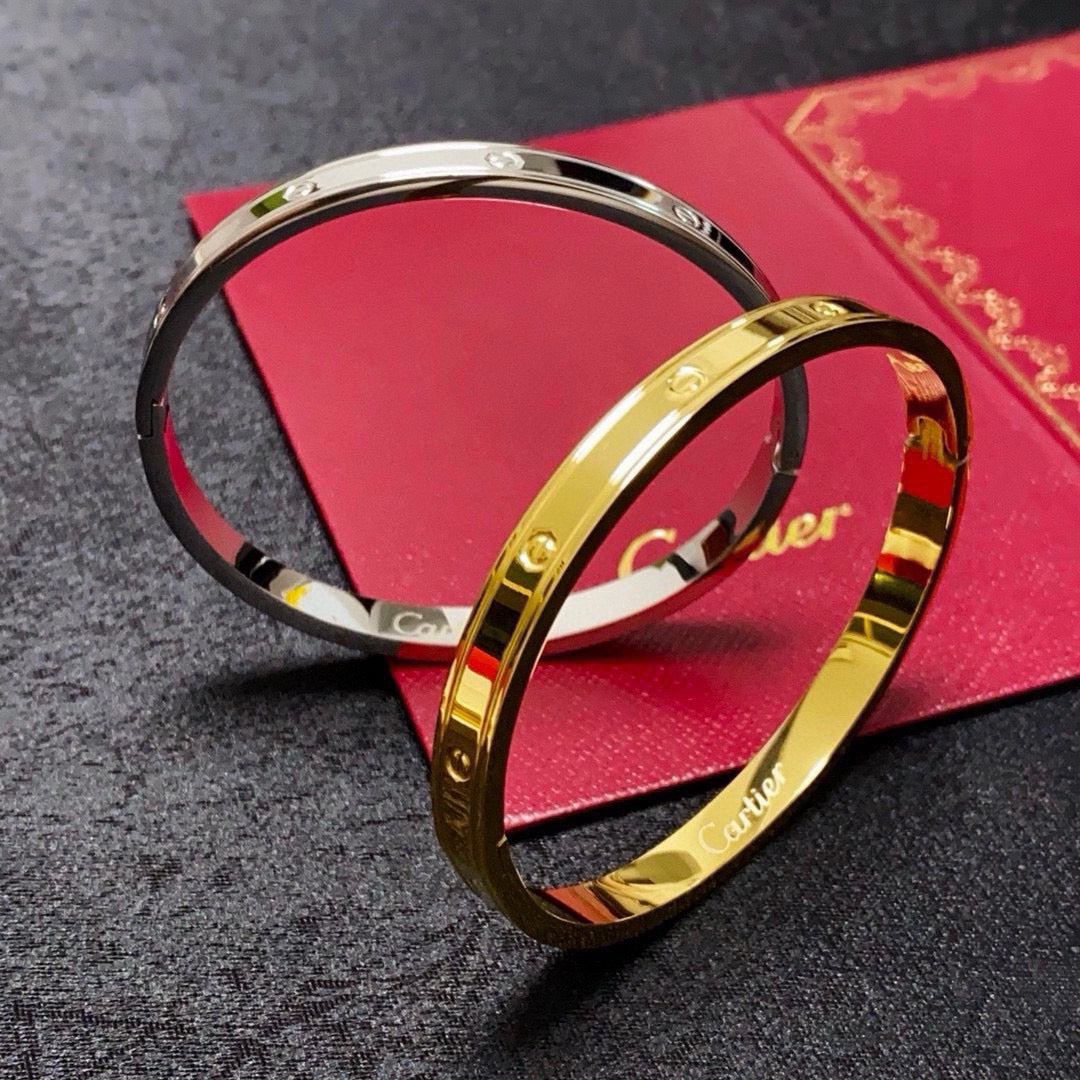 white delicate Bangle for women - alternate angle view 6