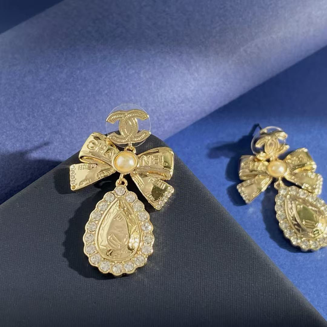 gold butterfly Stud Earrings for women - alternate angle view 5