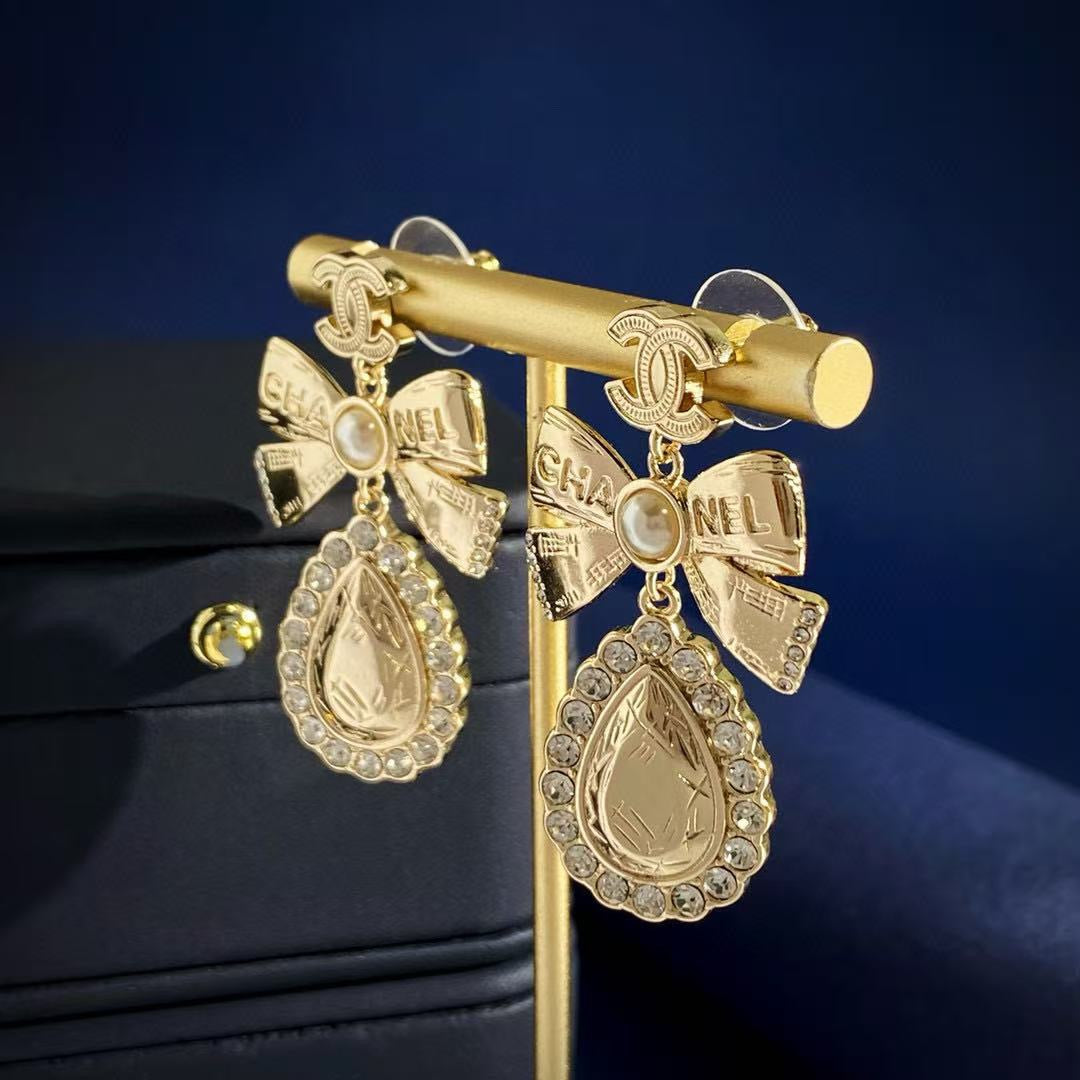 gold butterfly Stud Earrings for women - alternate angle view 7