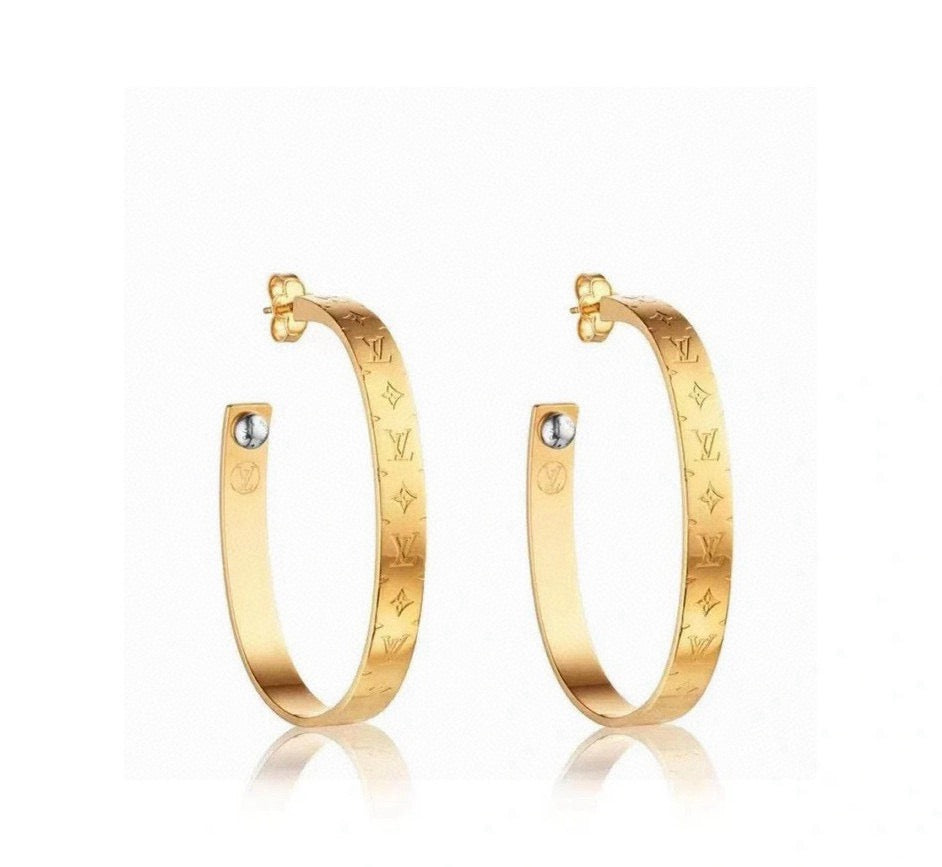 letter Drop Earrings for women - product detail view
