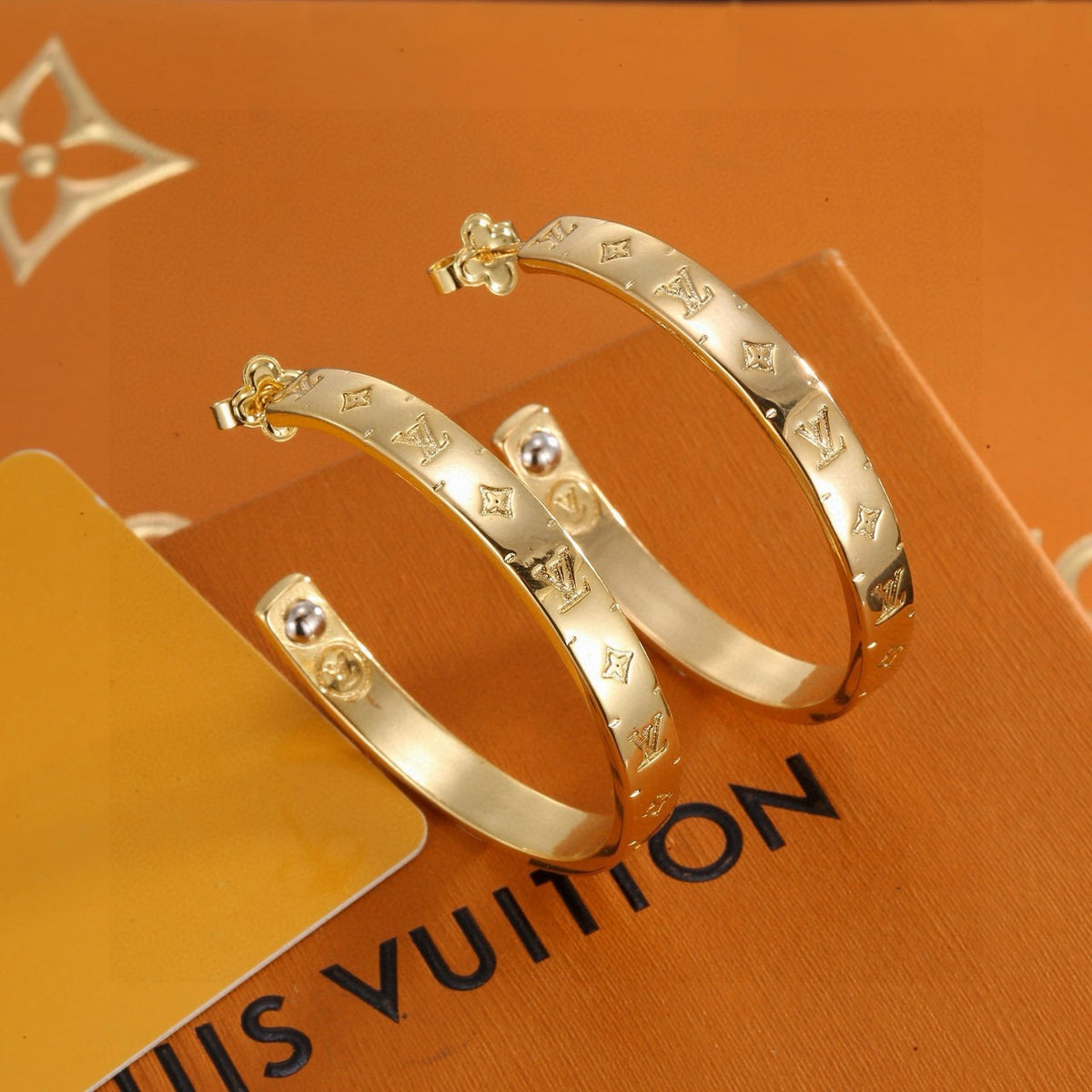 letter Drop Earrings for women - alternate angle view 2