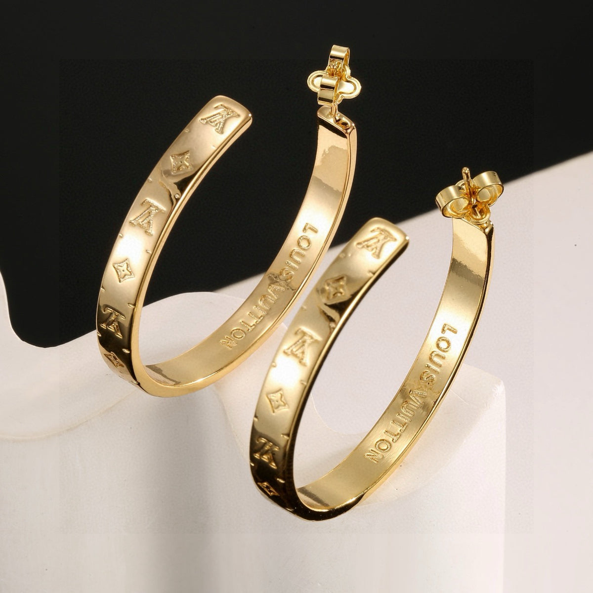 letter Drop Earrings for women - alternate angle view 3