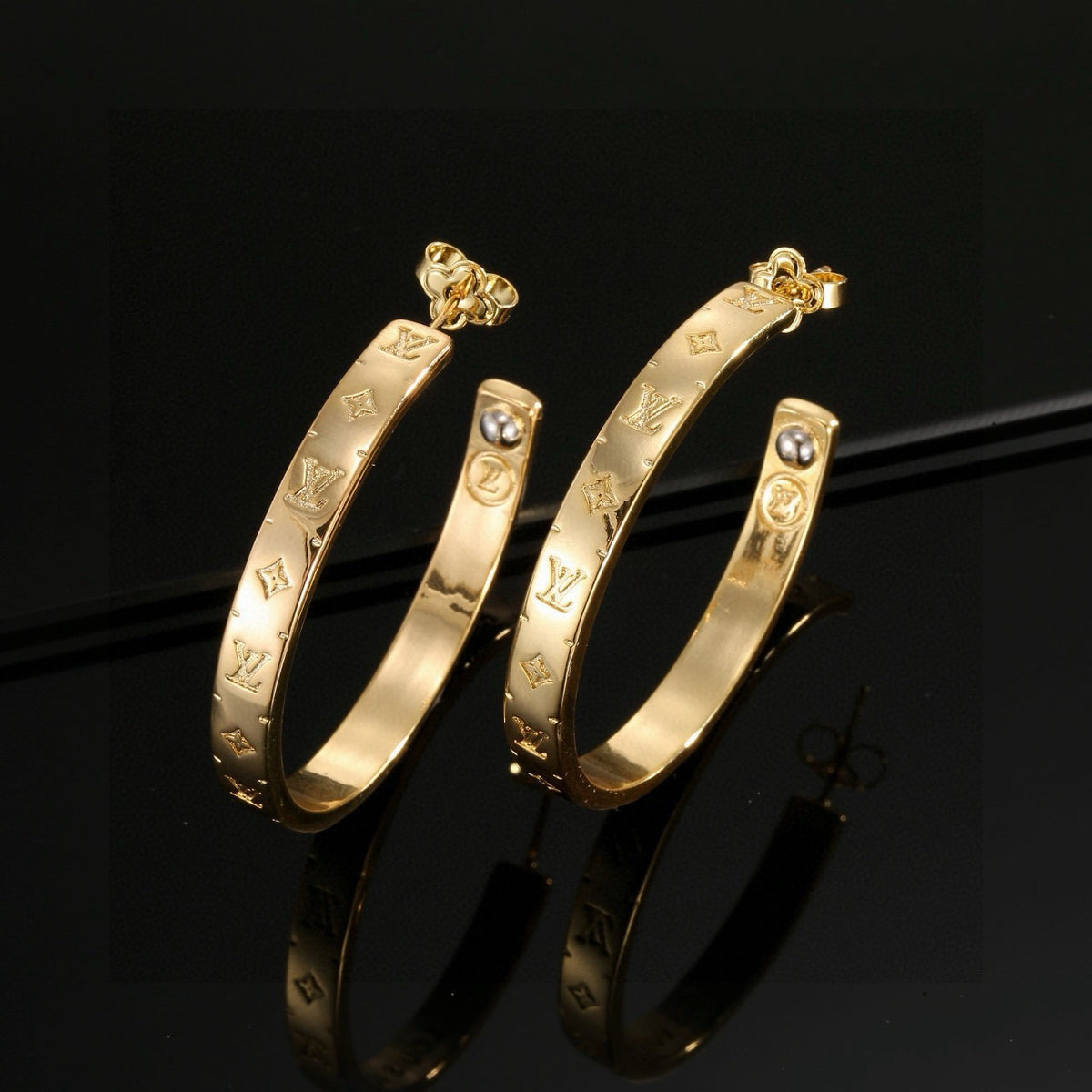 letter Drop Earrings for women - alternate angle view 6