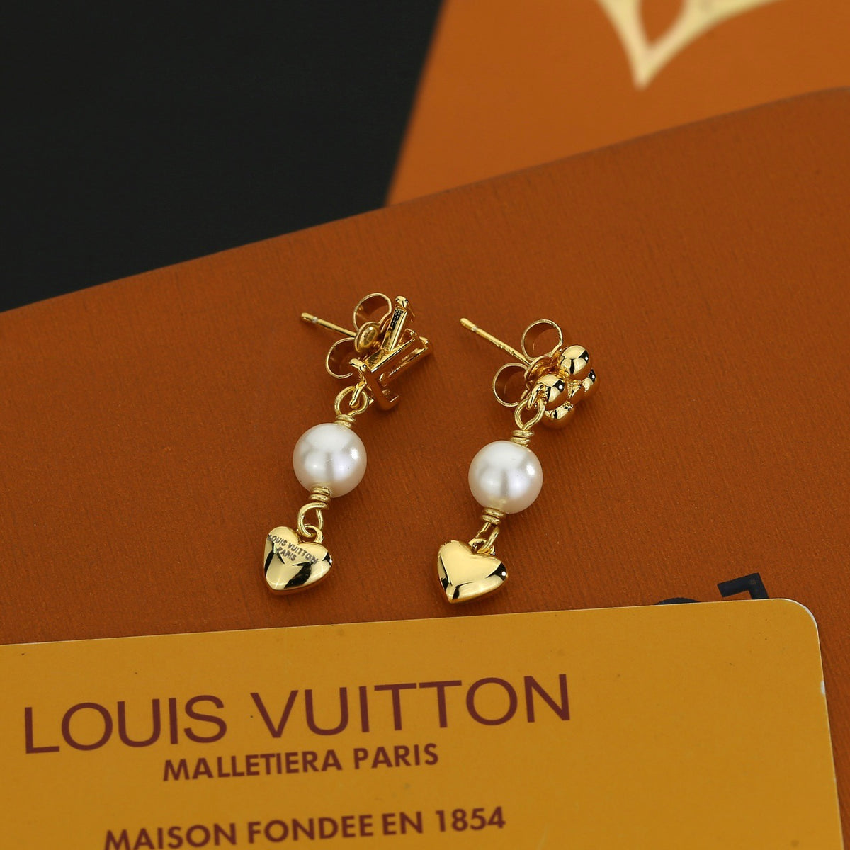 letter Stud Earrings for women - alternate angle view 4